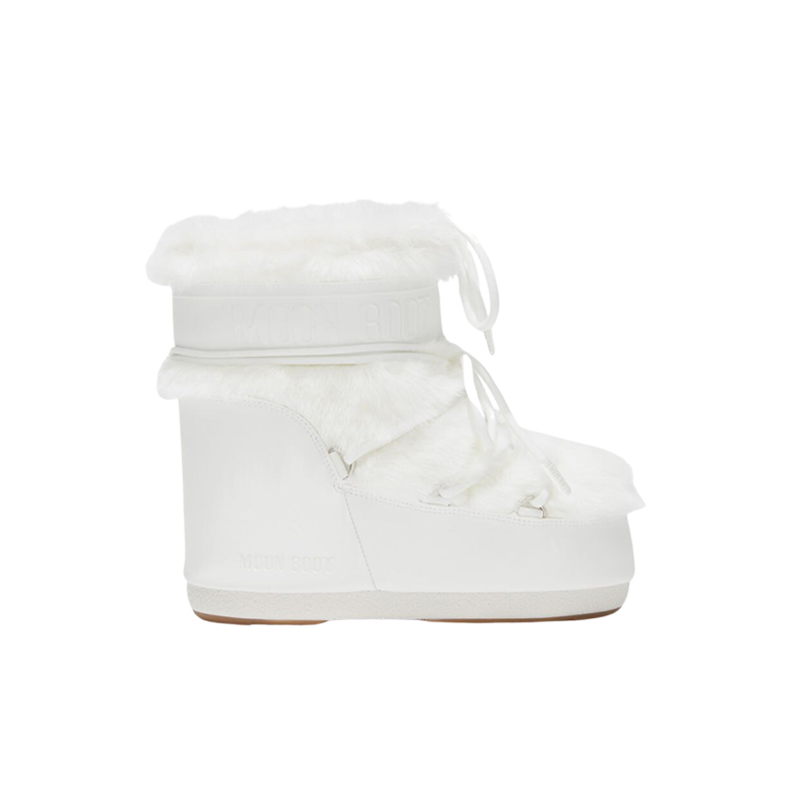 (W) 문부츠 아이콘 로우 폭스퍼 부츠 옵티컬 화이트((W) Moon Boot Icon Low Faux-Fur Boots Optical White)
