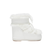 (W) Moon Boot Icon Low Faux-Fur Boots Optical White