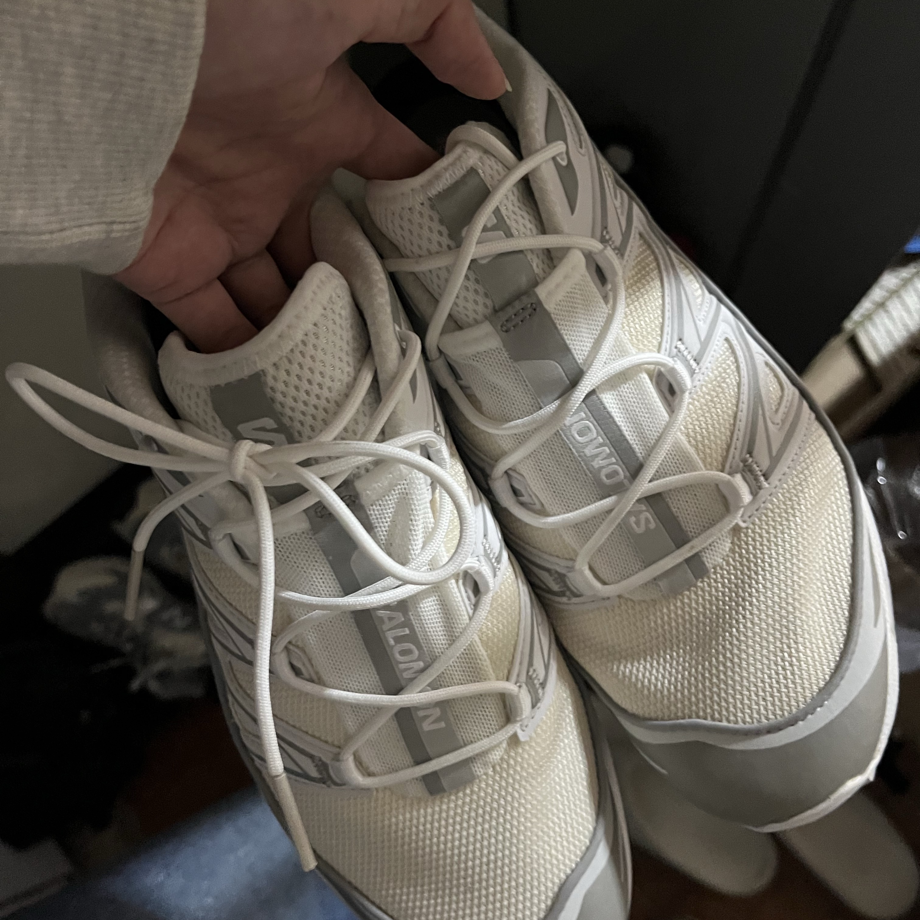 Salomon XT-6 Expanse Vanilla Ice White 착용 스타일