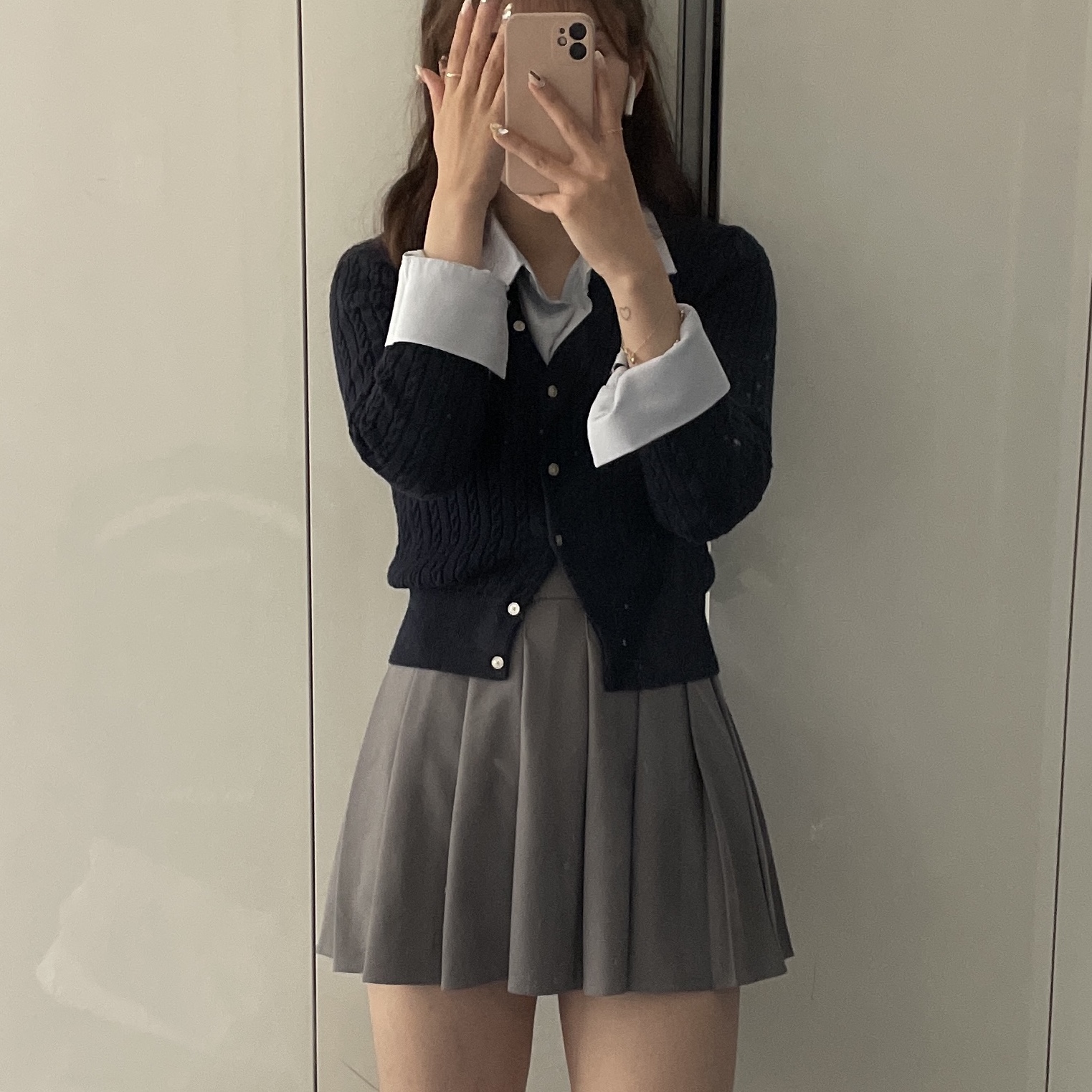 [30% 적립] Polo Ralph Lauren Children Mini Cable Cotton Cardigan Hunter Navy 착용 스타일