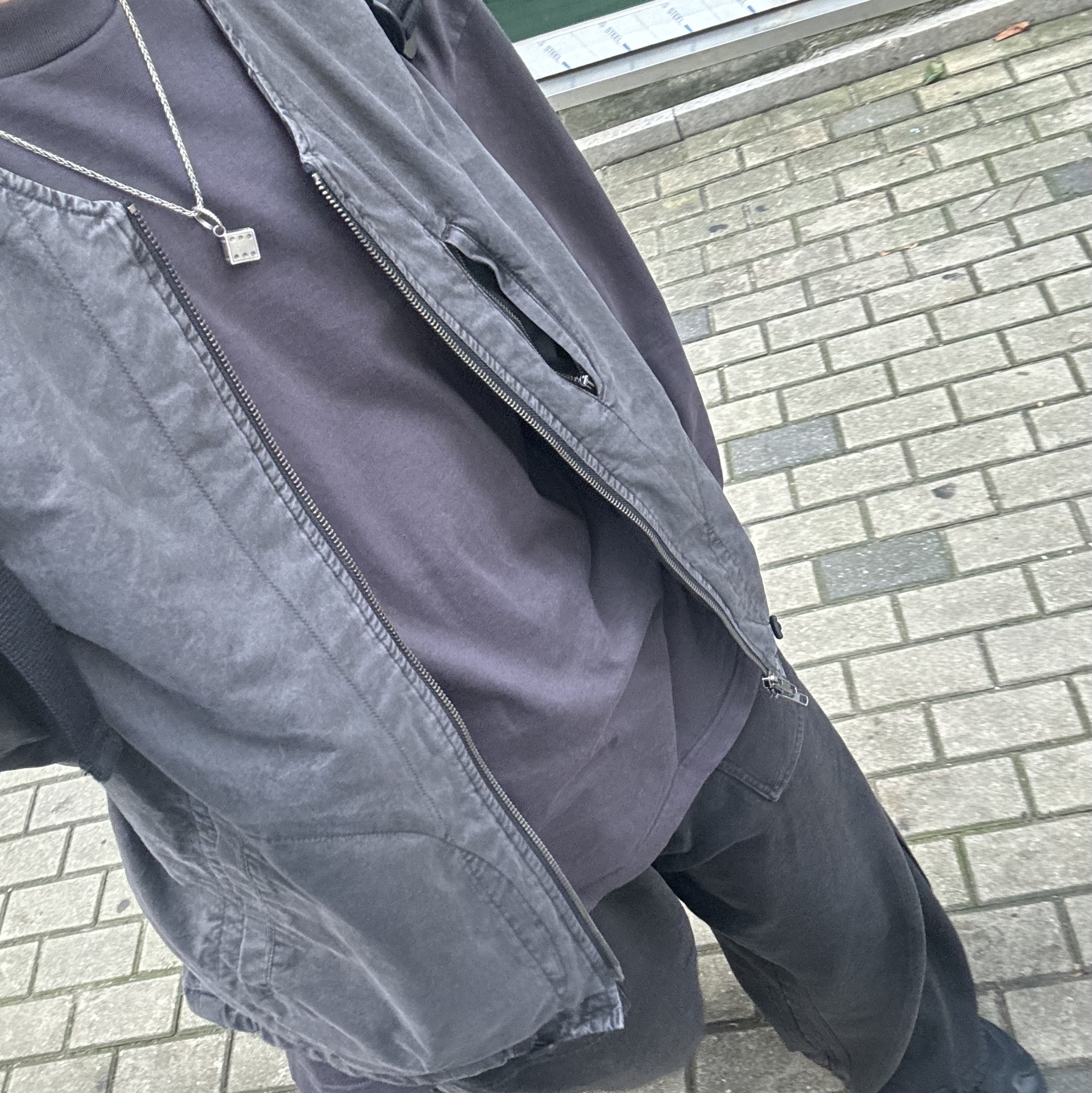 Polyteru Human Index Human Long Sleeve Purple Charcoal, Polyteru 1011 Fatigue Sweatpants 1.2v Bleached Black 착용 스타일