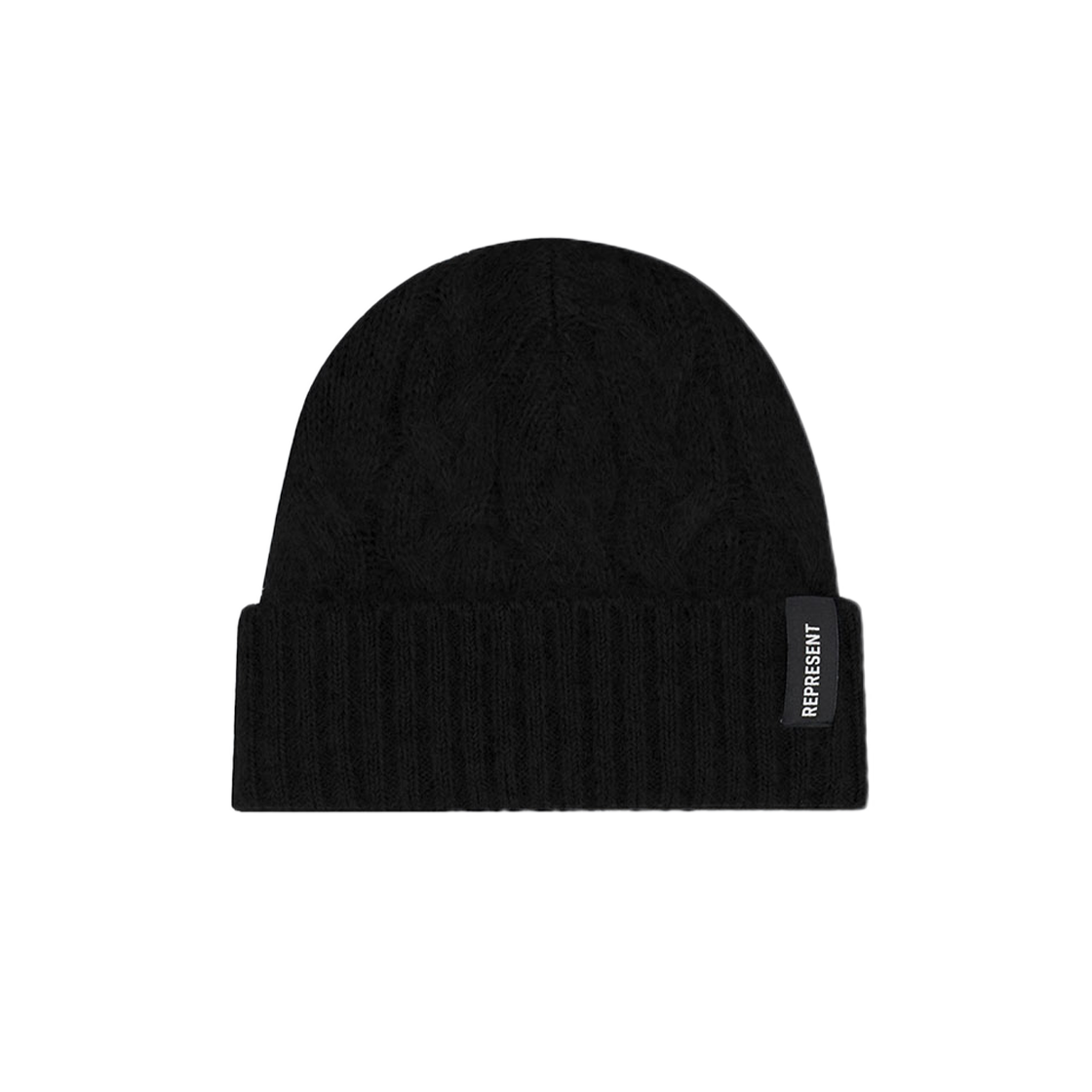 KM4CHTBRP14BK Represent Alpaca Cable Beanie Jet Black - 24FW