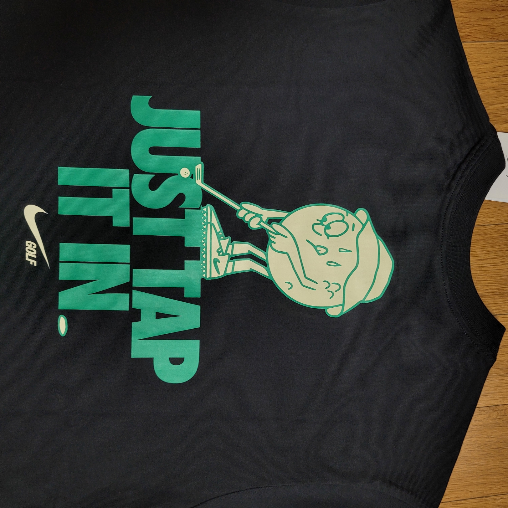 Nike Golf T-Shirt Black - Asia 착용 스타일 - 1