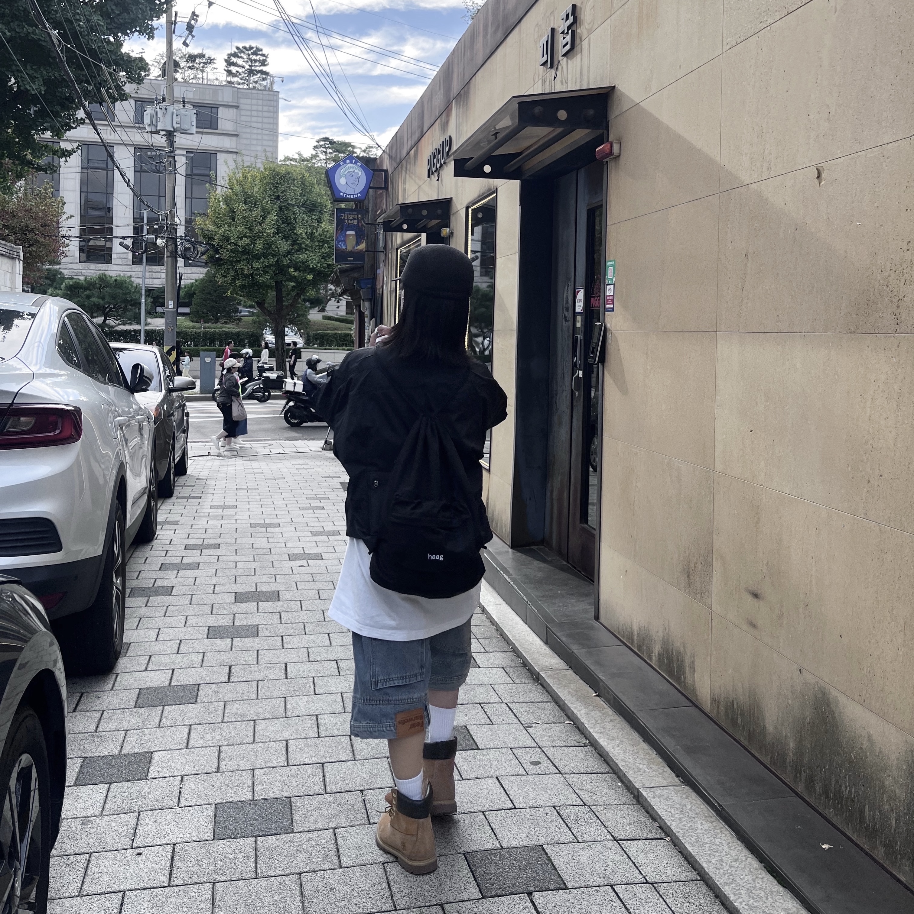 Supreme Linen Fitted Camp Cap Black - 22SS, (W) Timberland 6 Inch Premium Waterproof Boot Wheat Nubuck - Medium 착용 스타일 - 2