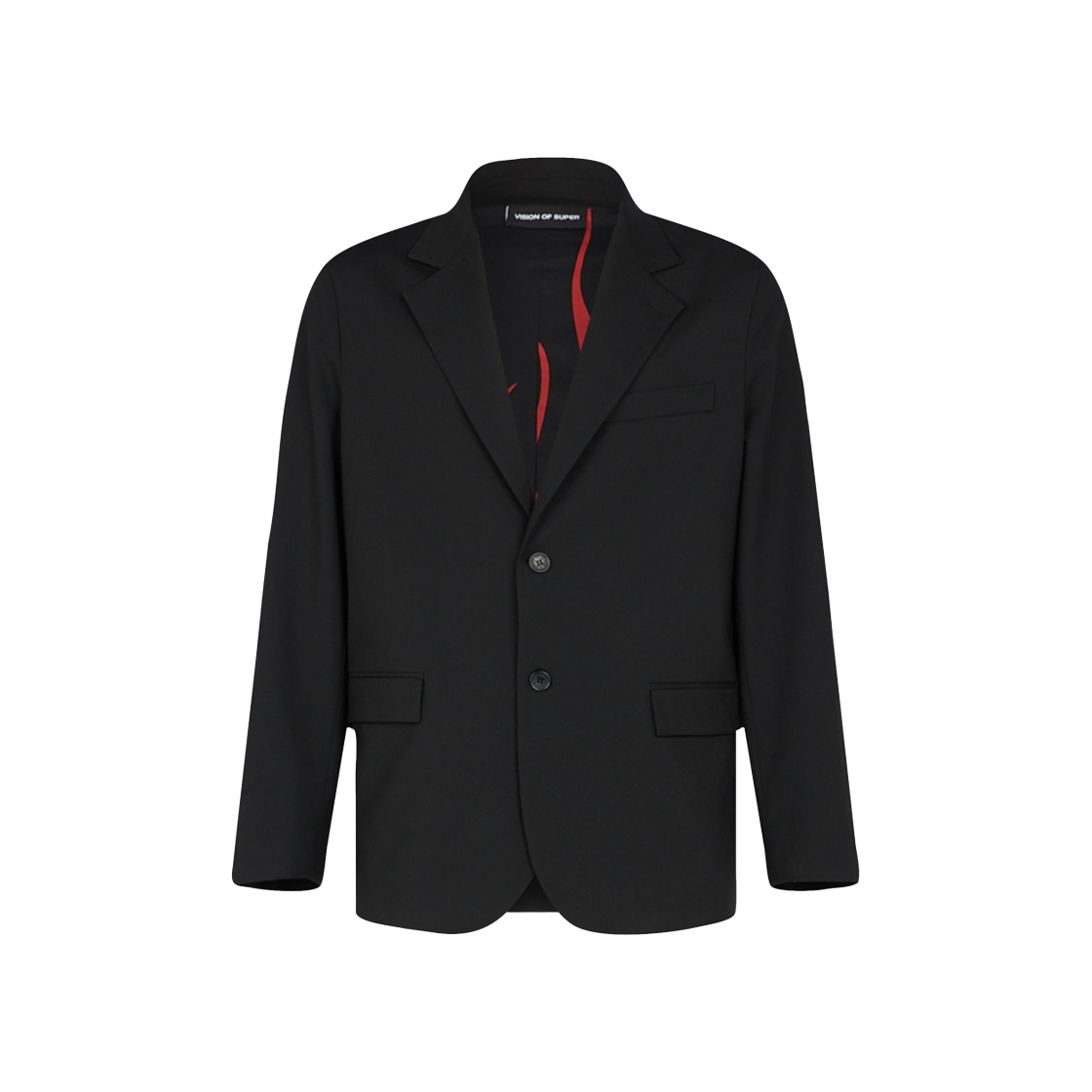 Vision Of Super Black Blazer With Internal Flames 상세 이미지 1