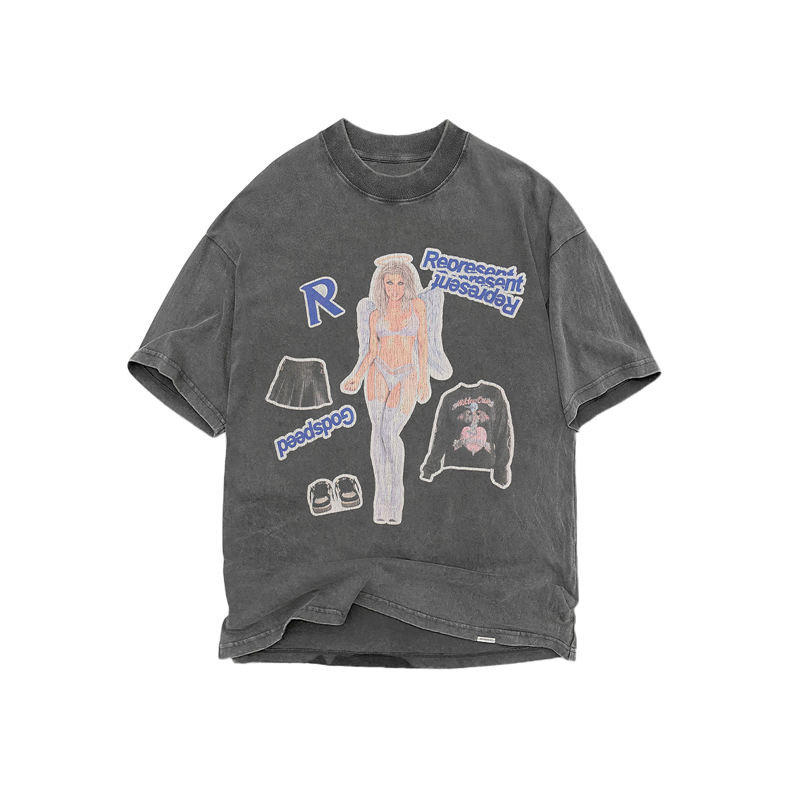 KM4CTSSRP29GY Represent Question Your Innocence T-Shirt Vintage Grey - 24FW