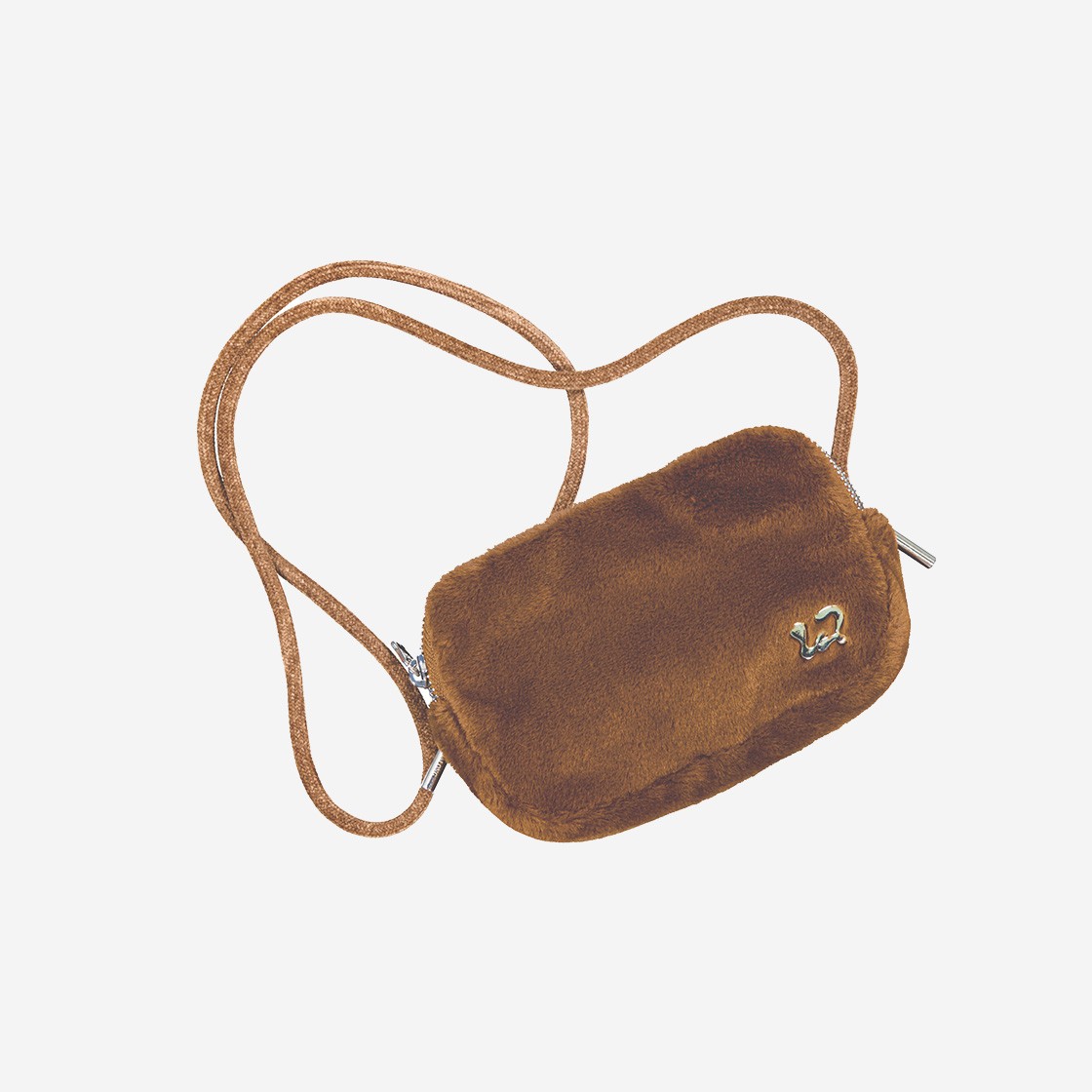 MELLOW Fur Pouch Bag Brown 상세 이미지 2