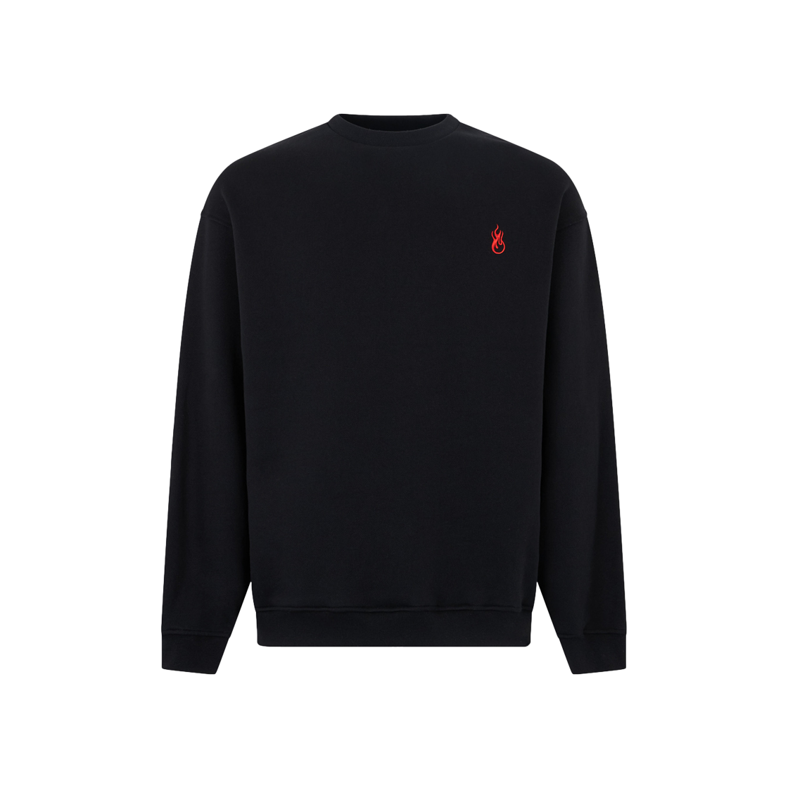 Vision Of Super Black Crewneck With Flame Logo 상세 이미지 1