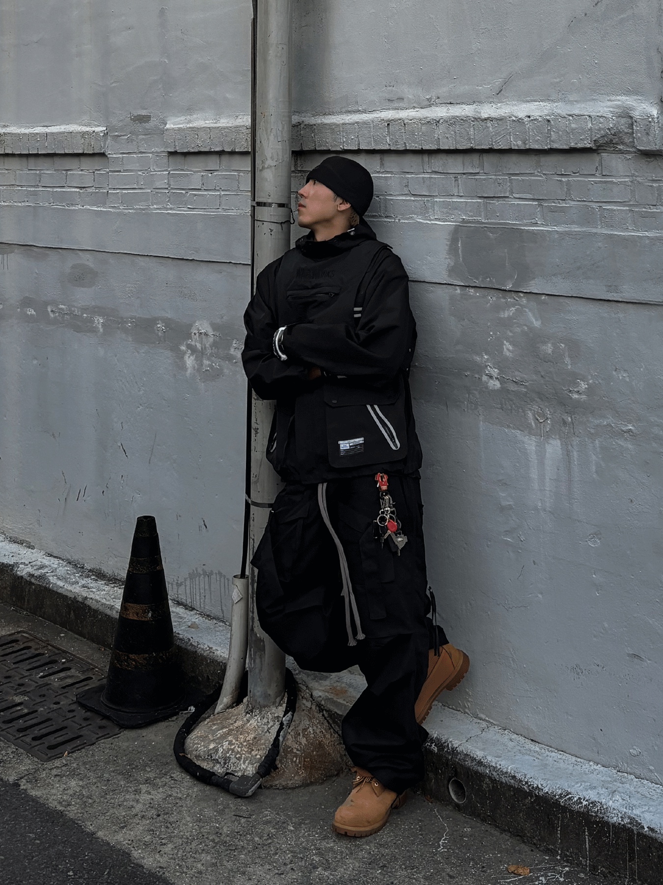 Wapworks Wide Safety Cargo Pants Black, Timberland Premium 6 inch Waterproof Boot Wheat Nubuck - Wide 착용 스타일 - 2