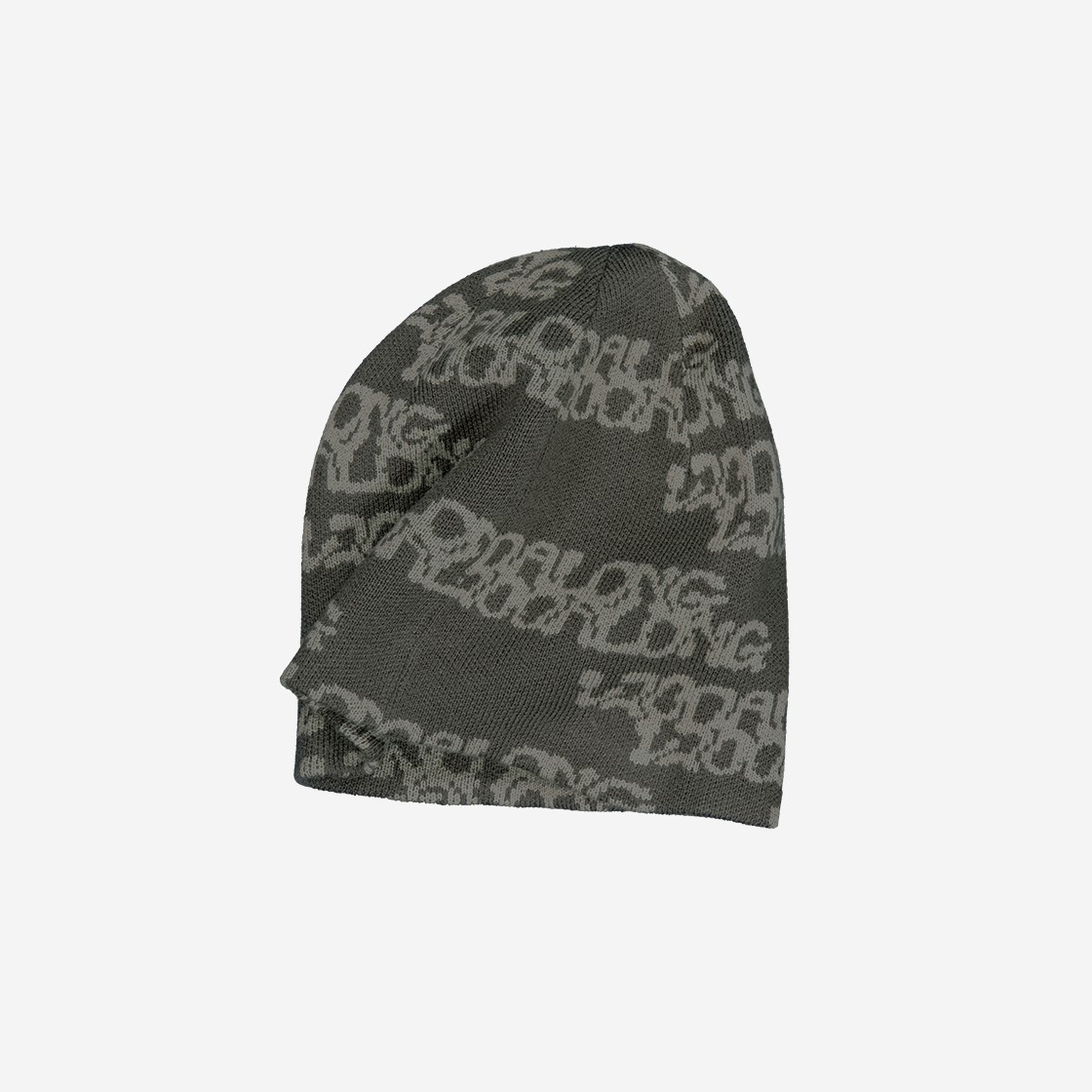 MELLOW Lettering Pattern Beanie Khaki 상세 이미지 3