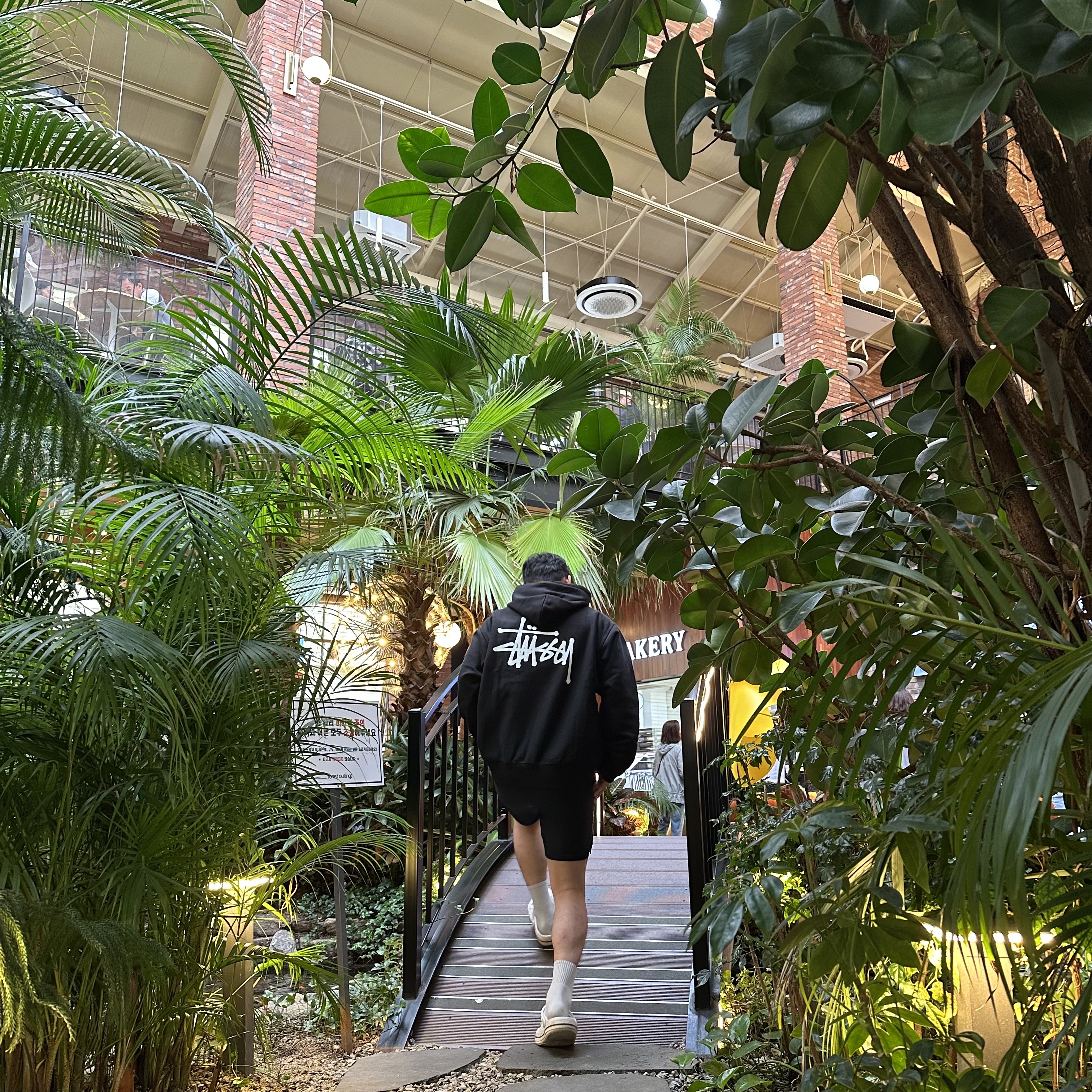 Stussy Basic Stussy Hoodie Black 착용 스타일 - 2