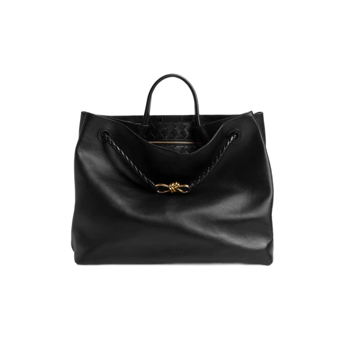 Bottega Veneta Large Andiamo Bag Gold Black 상세 이미지 1