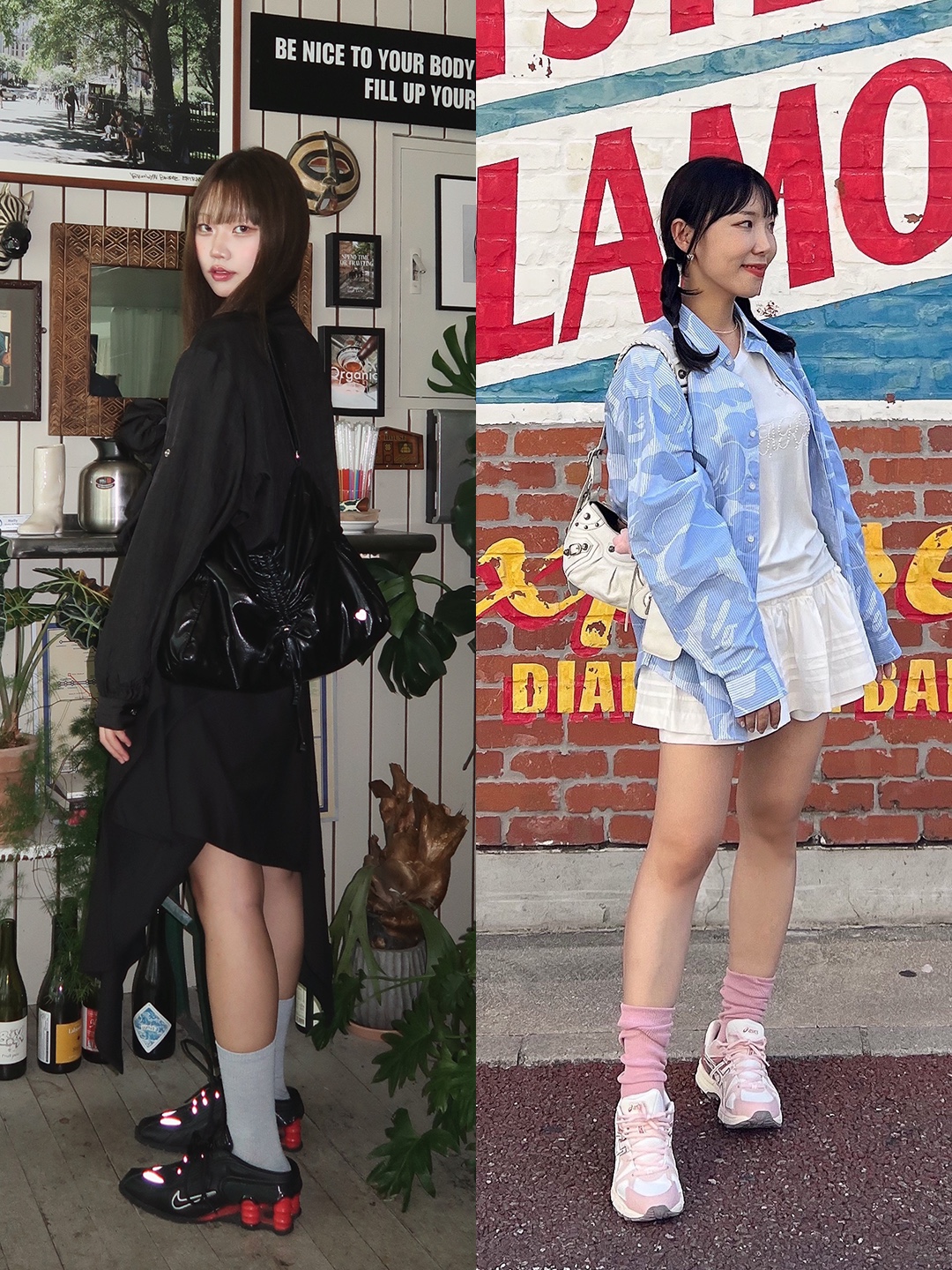 Nike x Martine Rose Shox MR4 Black, Balenciaga Arena Lambskin Le Cagole XS Shoulder Bag White 착용 스타일 - 2
