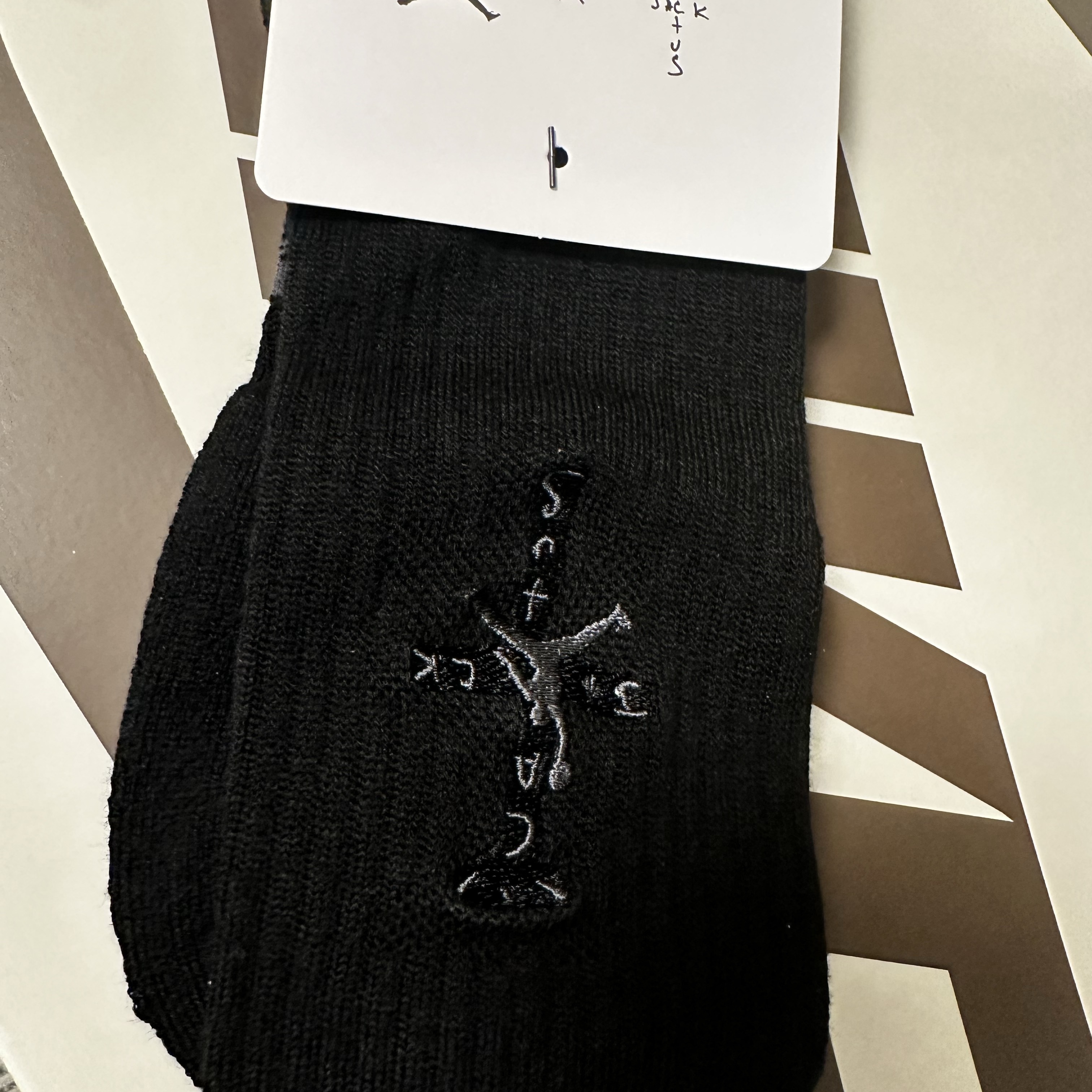 Jordan x Travis Scott Cushioned Crew Socks Black 착용 스타일