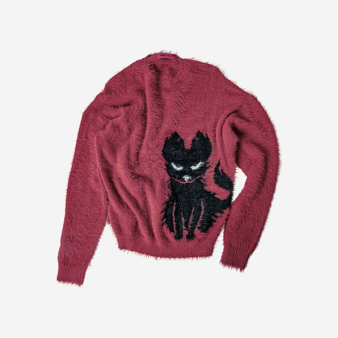 멜로우 우룩희 아트웍 브러쉬드 니트 레드(MELLOW Woo-Rookie Artwork Brushed Knit Red) - 2