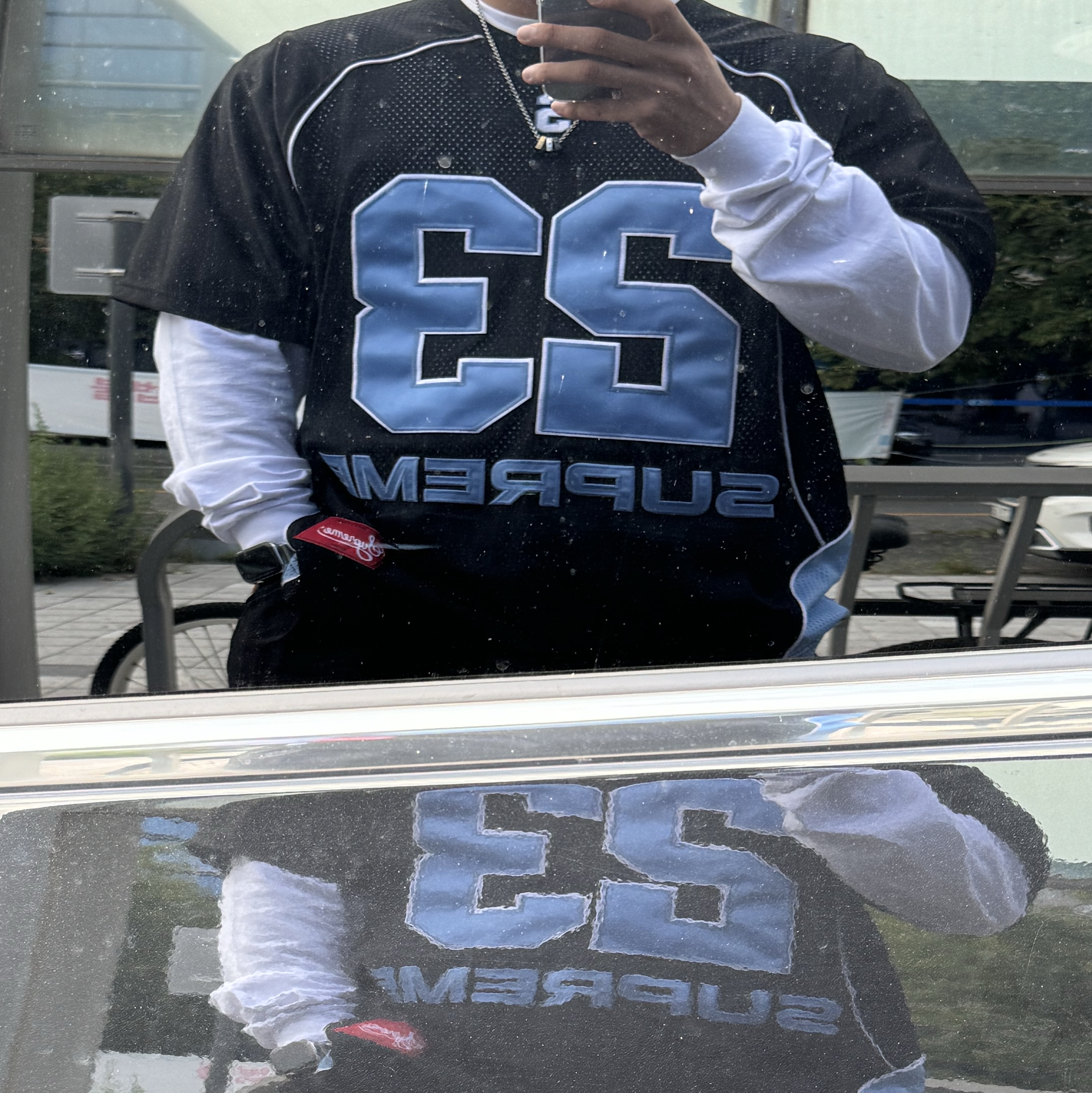 Supreme Perfect Season Football Jersey Black - 23SS 착용 스타일