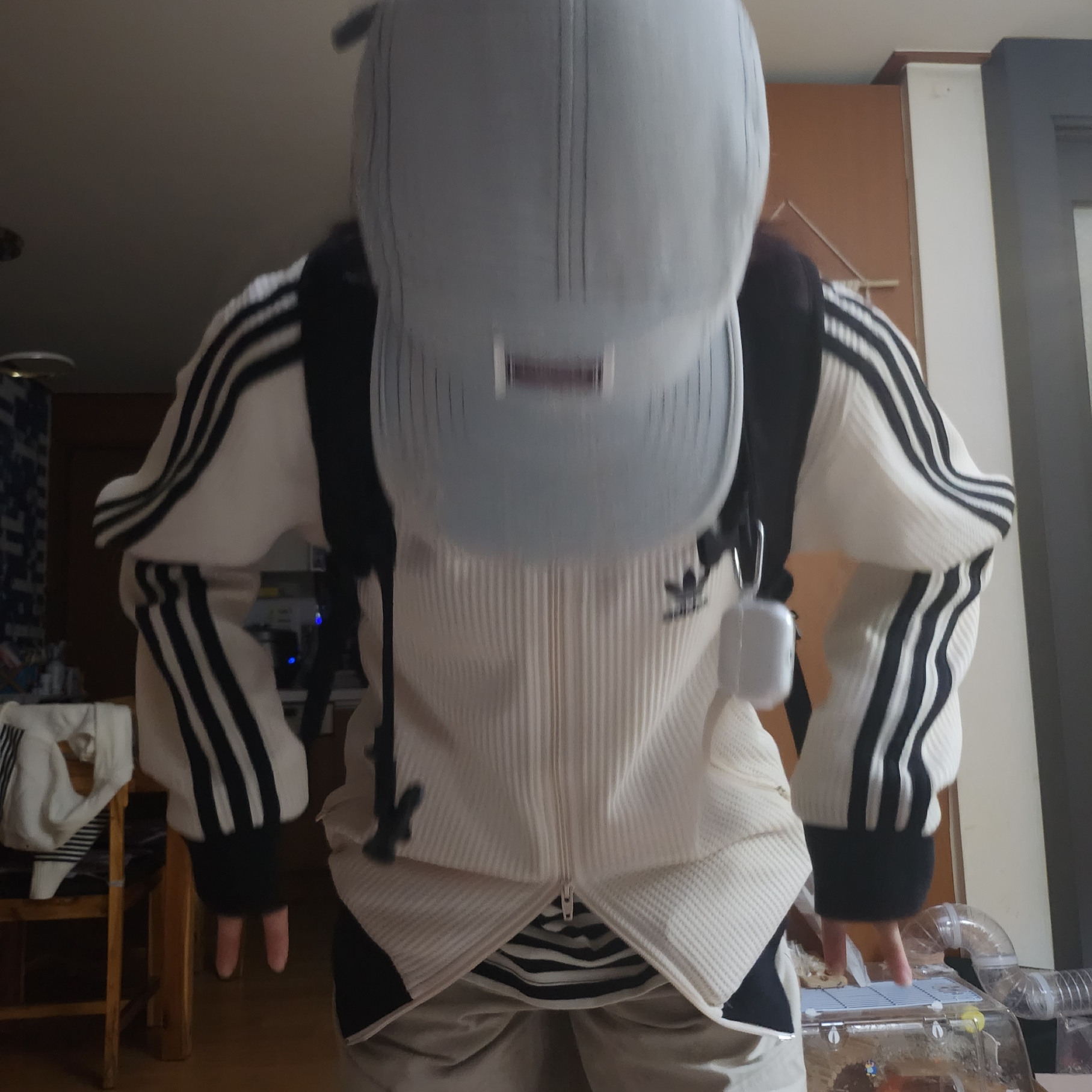 Adidas Waffle Beckenbauer Track Top Wonder White - KR Sizing 착용 스타일
