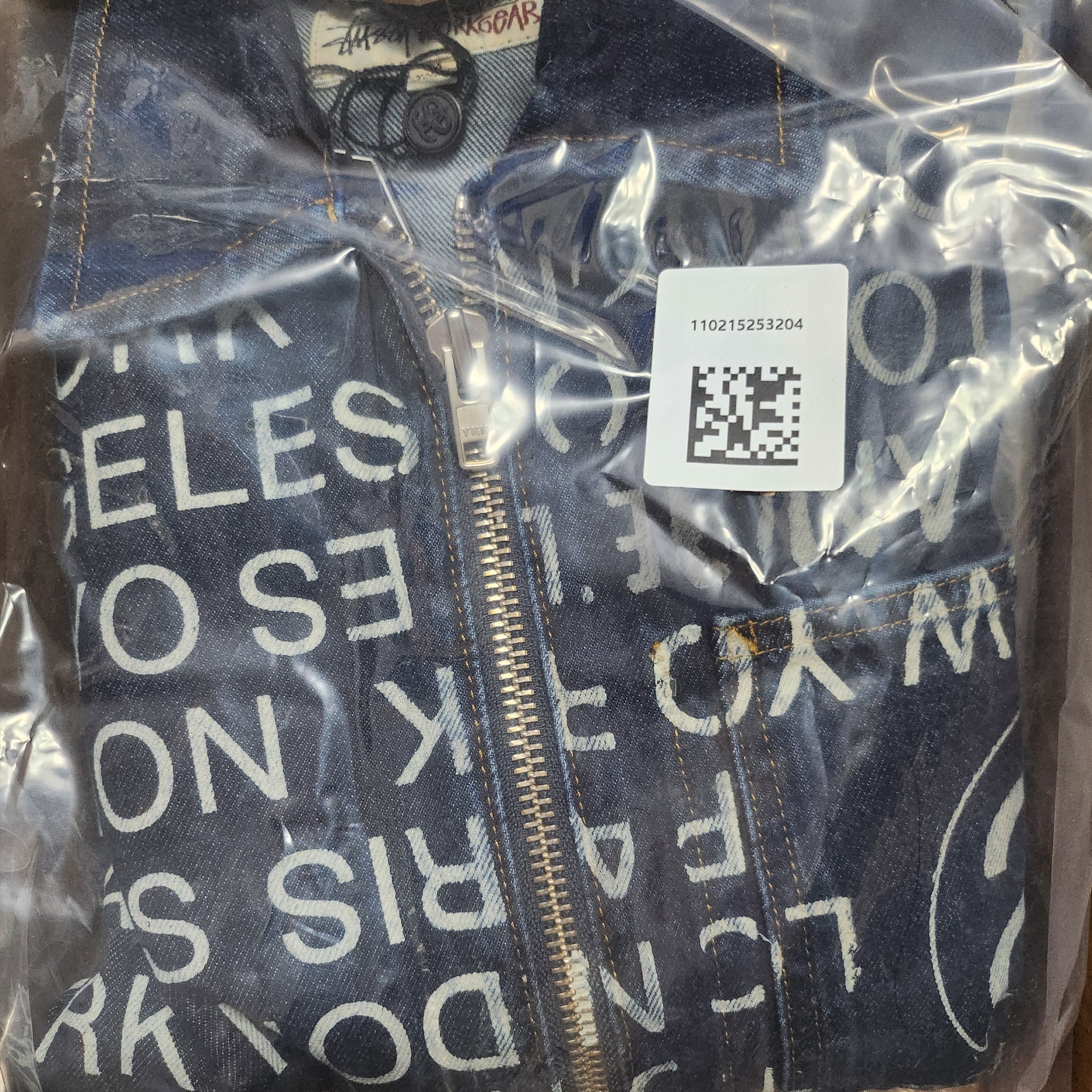 Stussy Zip Work Jacket City Link Denim One Wash 착용 스타일