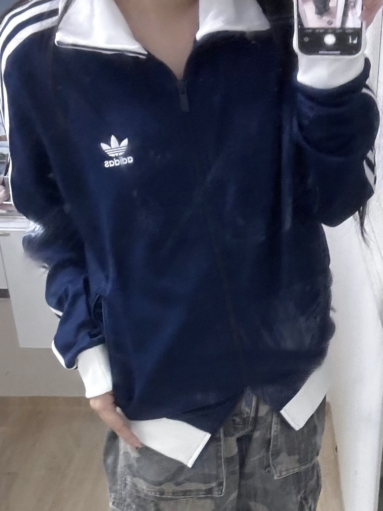 Adidas Adicolor Classic Beckenbauer Track Top Night Indigo - KR Sizing 착용 스타일 - 2