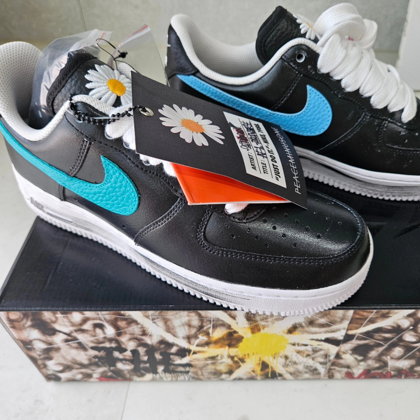Nike x Peaceminusone Air Force 1 Low Para-Noise 3.0 Black and Multicolor 착용 스타일 - 1
