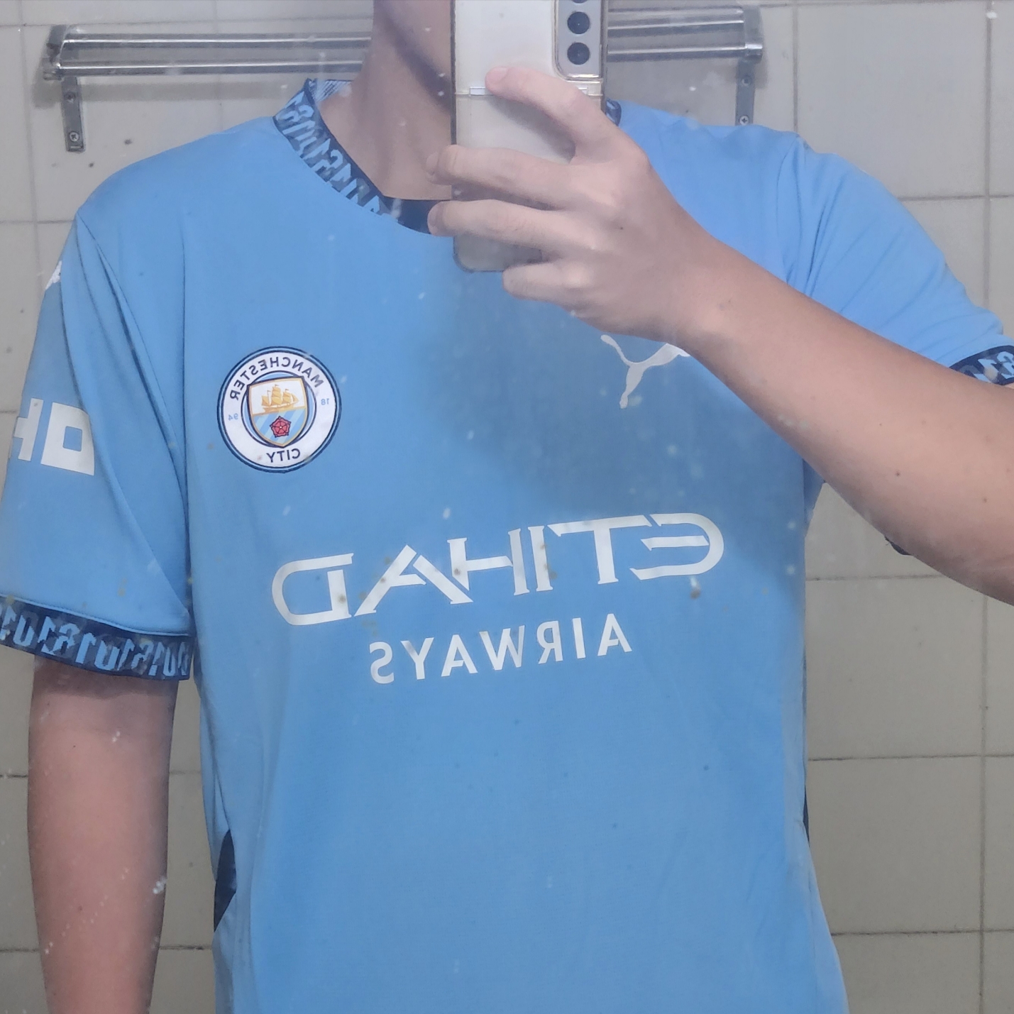 Puma Manchester City 2024/25 Home Jersey Team Light Blue (Non Marking Ver.) 착용 스타일