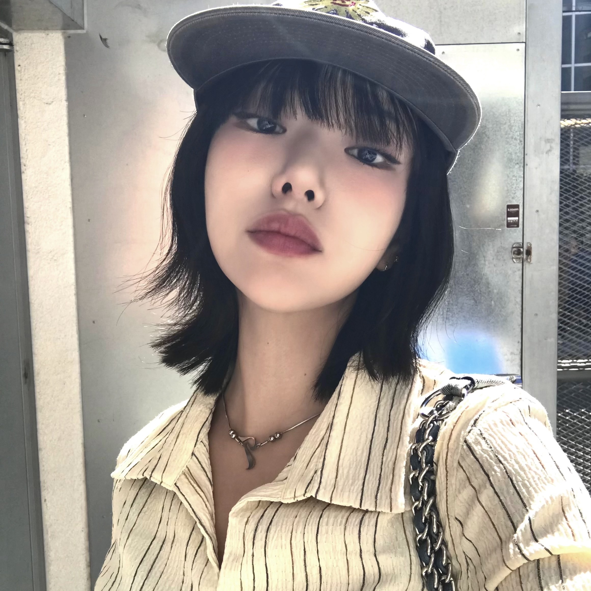 HS x Hank Relaxed Fit Cap Charcoal 착용 스타일 - 4