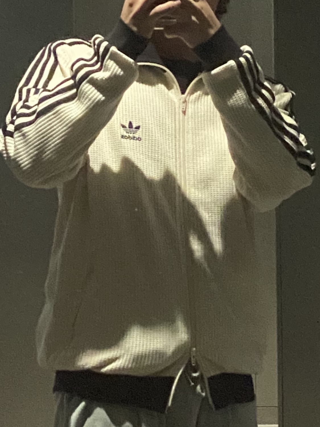 Adidas Waffle Beckenbauer Track Top Wonder White - KR Sizing 착용 스타일