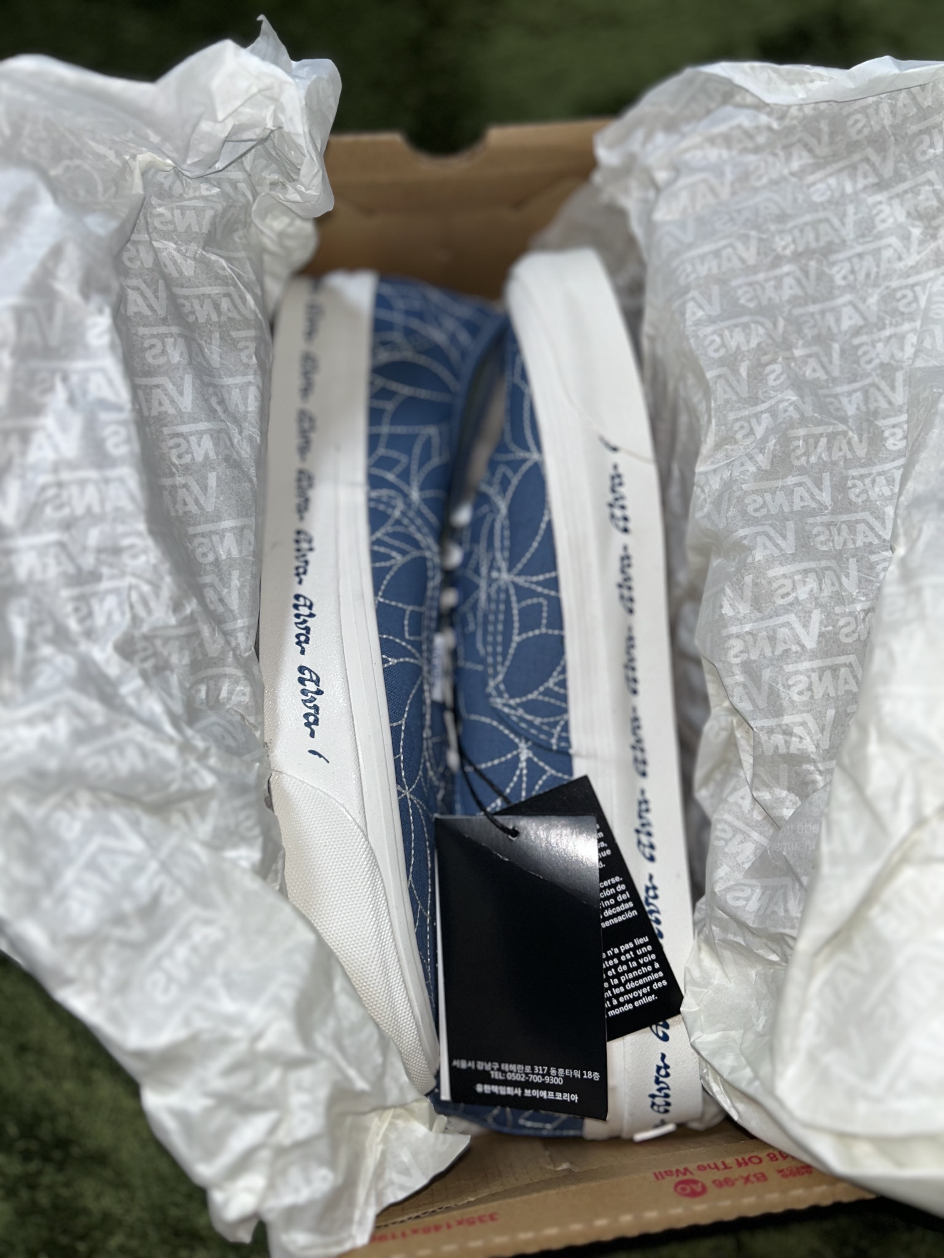 Vans x Alva Skates Authentic 44 DX Anaheim Factory Indigo Navy 착용 스타일 - 7