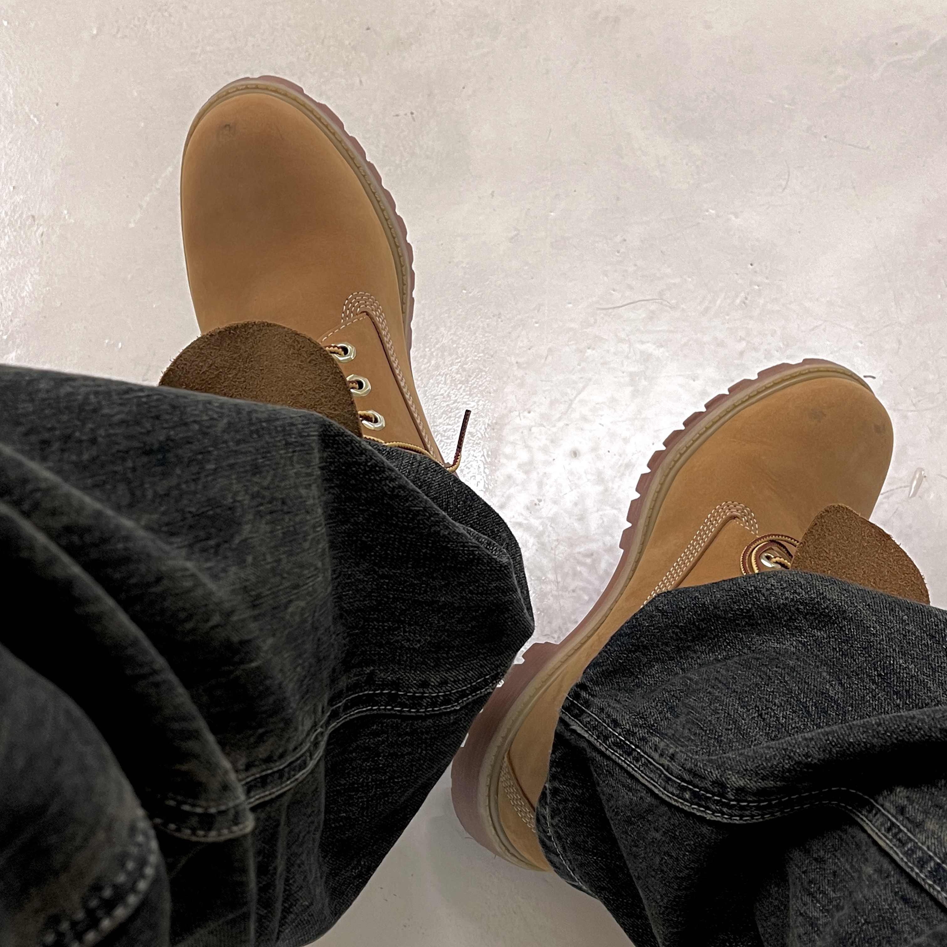 Timberland Premium 6 inch Waterproof Boot Wheat Nubuck - Wide 착용 스타일