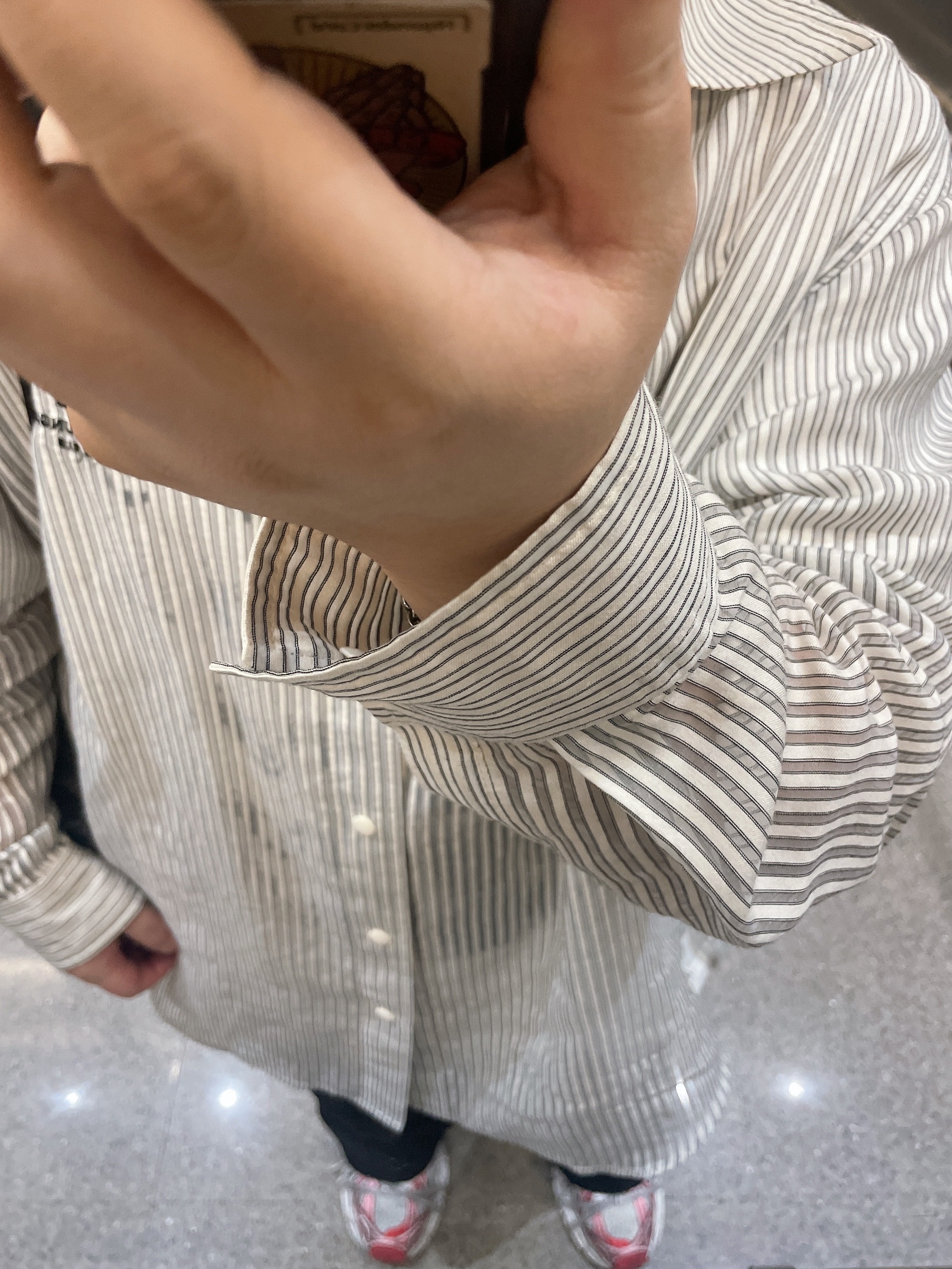 Wooyoungmi See-Through Striped Shirt Gray - 24SS, Balenciaga 3XL Sneakers White Red 착용 스타일