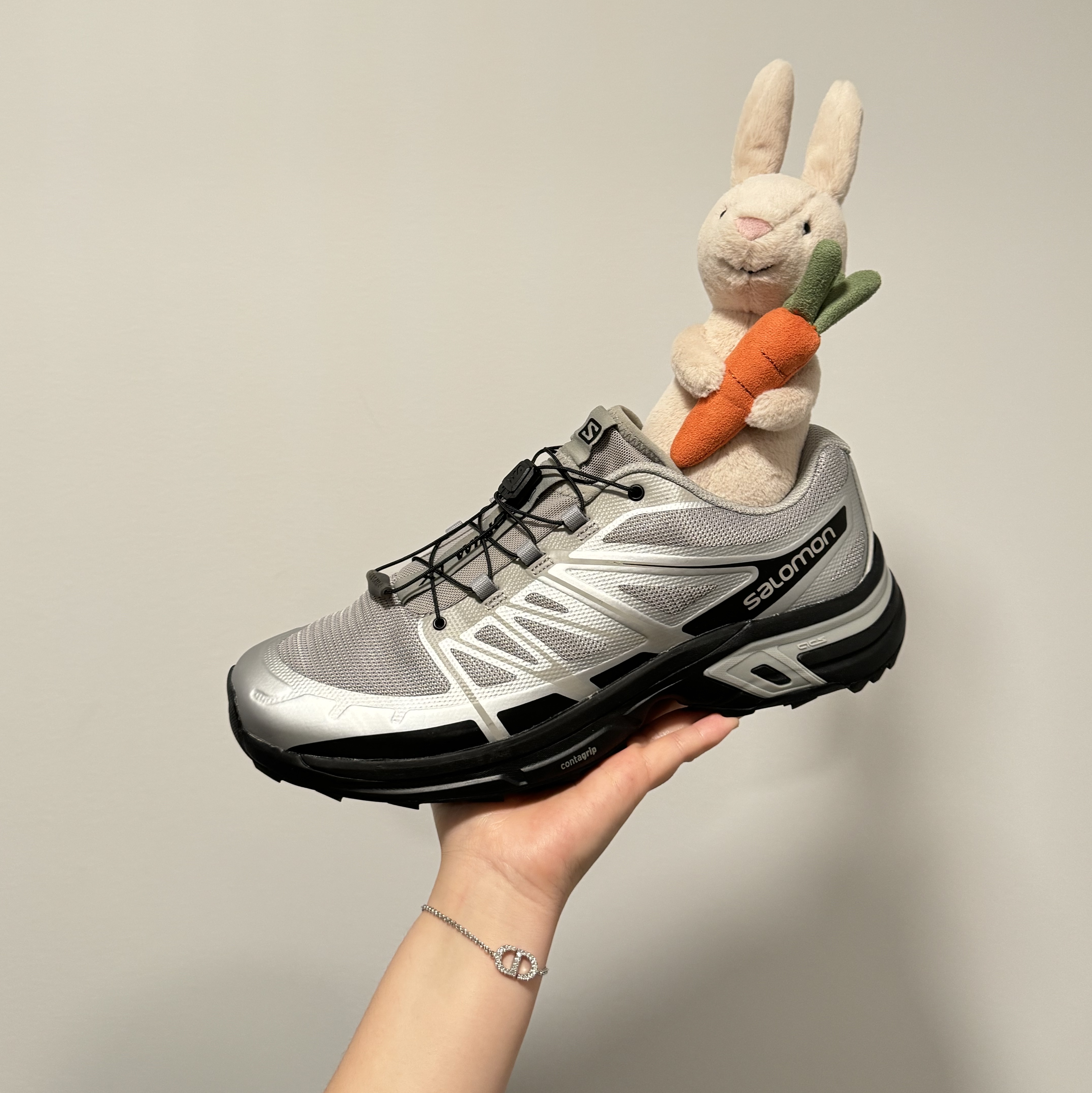 Salomon XT-Wings 2 Ghost Gray Silver Reflective 착용 스타일