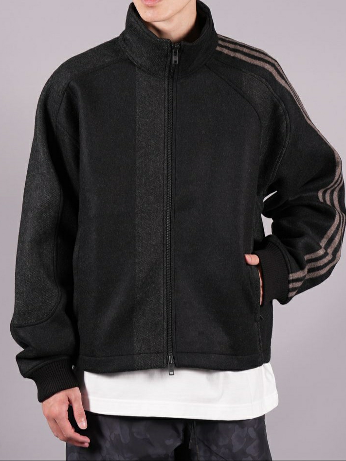 Y-3 Engineered 3-Stripes Track Jacket Black, Y-3 Graphic Logo Short Sleeve T-Shirt White 착용 스타일