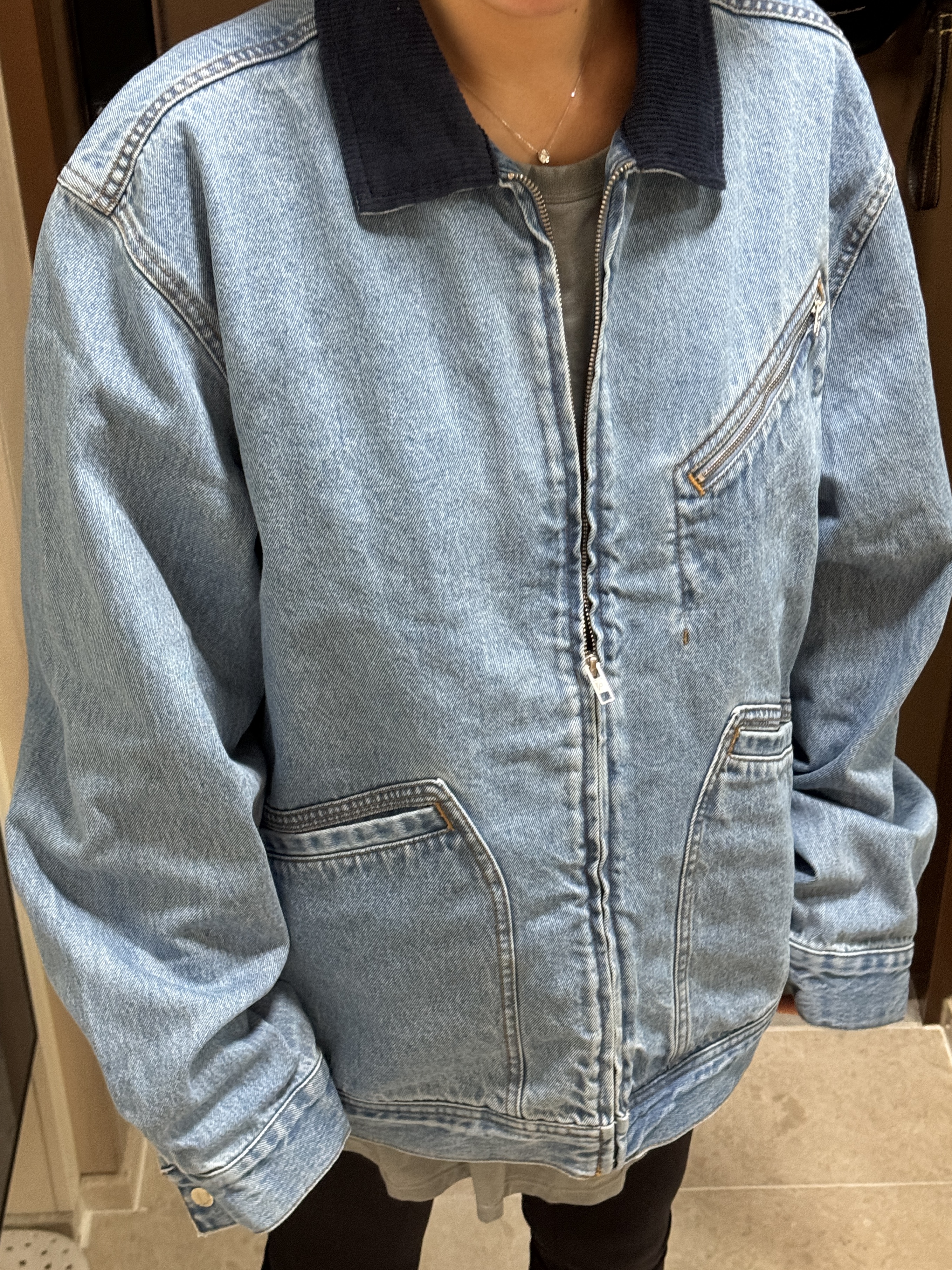 Palace P-Workwear Jacket Stone Wash - 24SS 착용 스타일 - 2