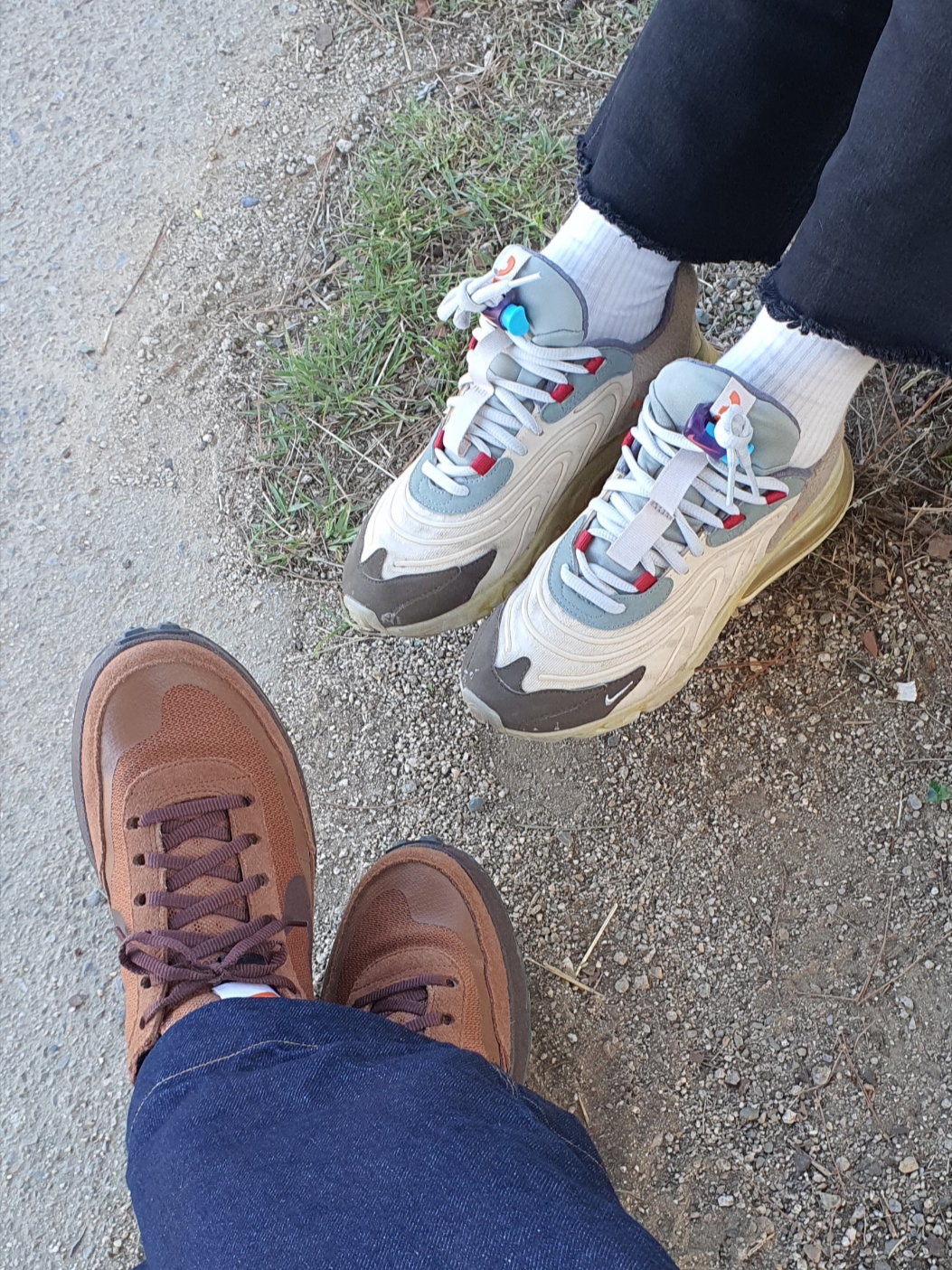 Nike x Tom Sachs General Purpose Shoe Brown, Nike x Travis Scott Air Max 270 React Cactus Trails 착용 스타일 - 3