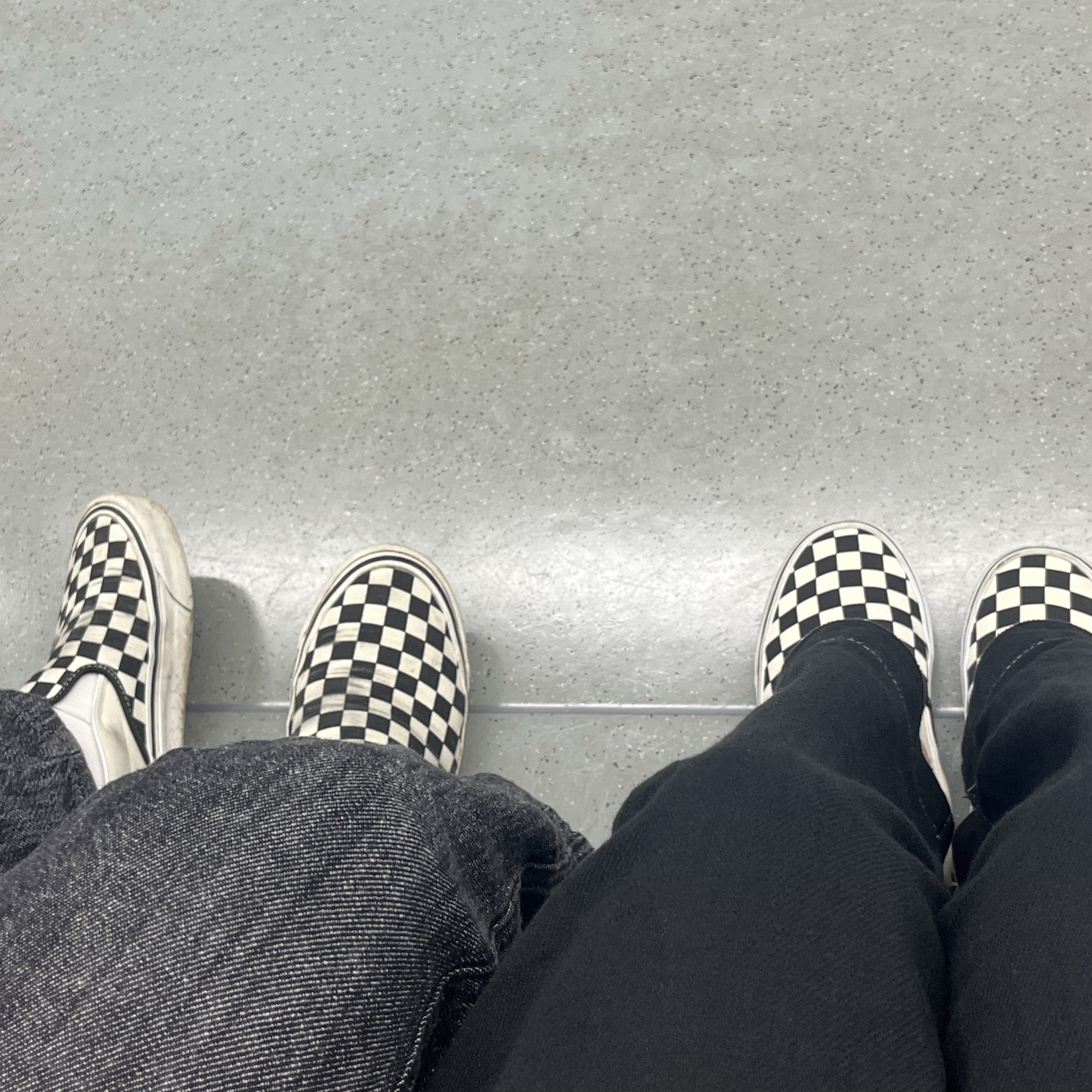 Vans Slip-On Checkerboard 착용 스타일