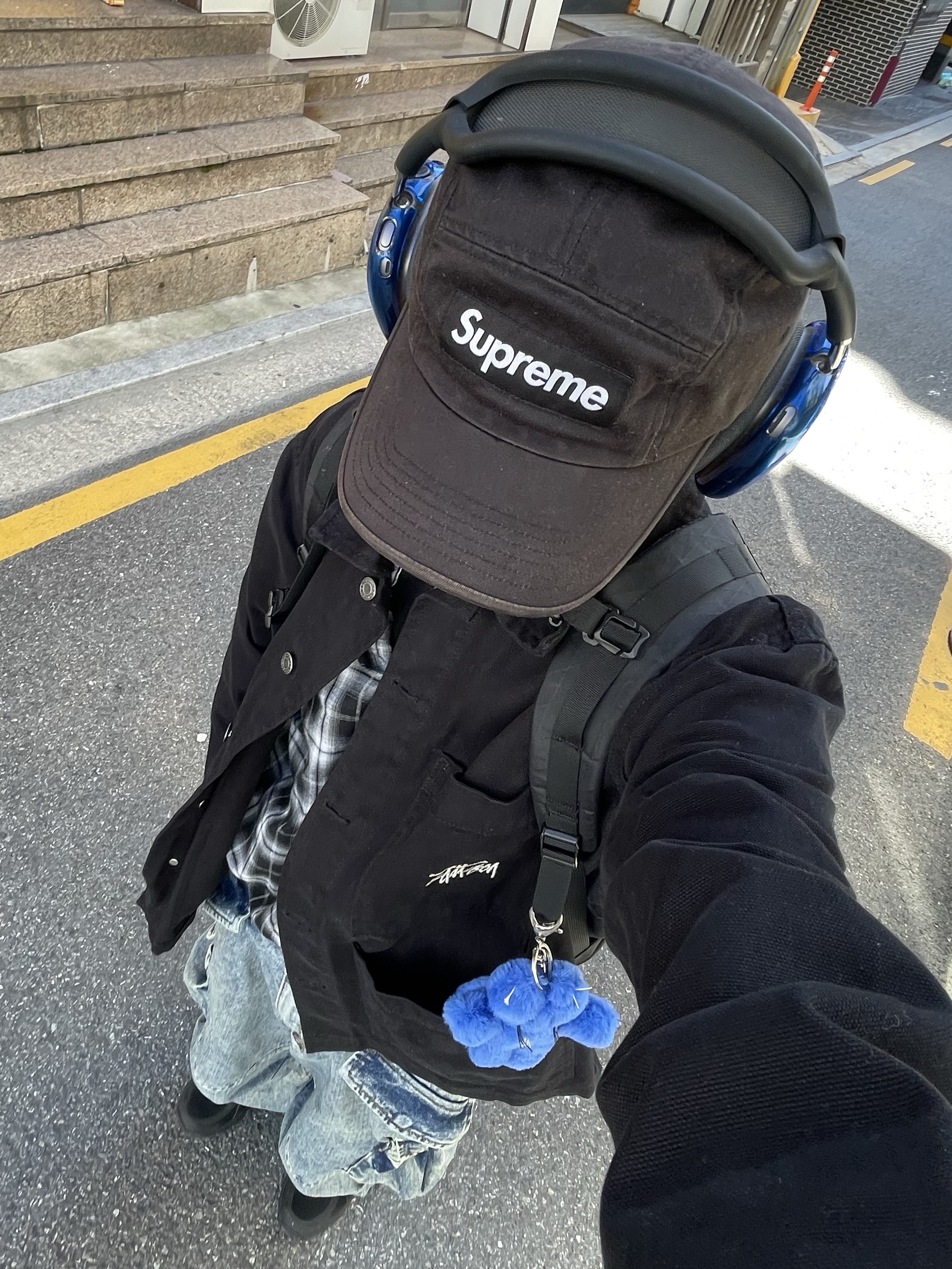Asics Jog 100 T Black - 4E Extra Wide, Stussy Canvas Chore Jacket Black 착용 스타일 - 8