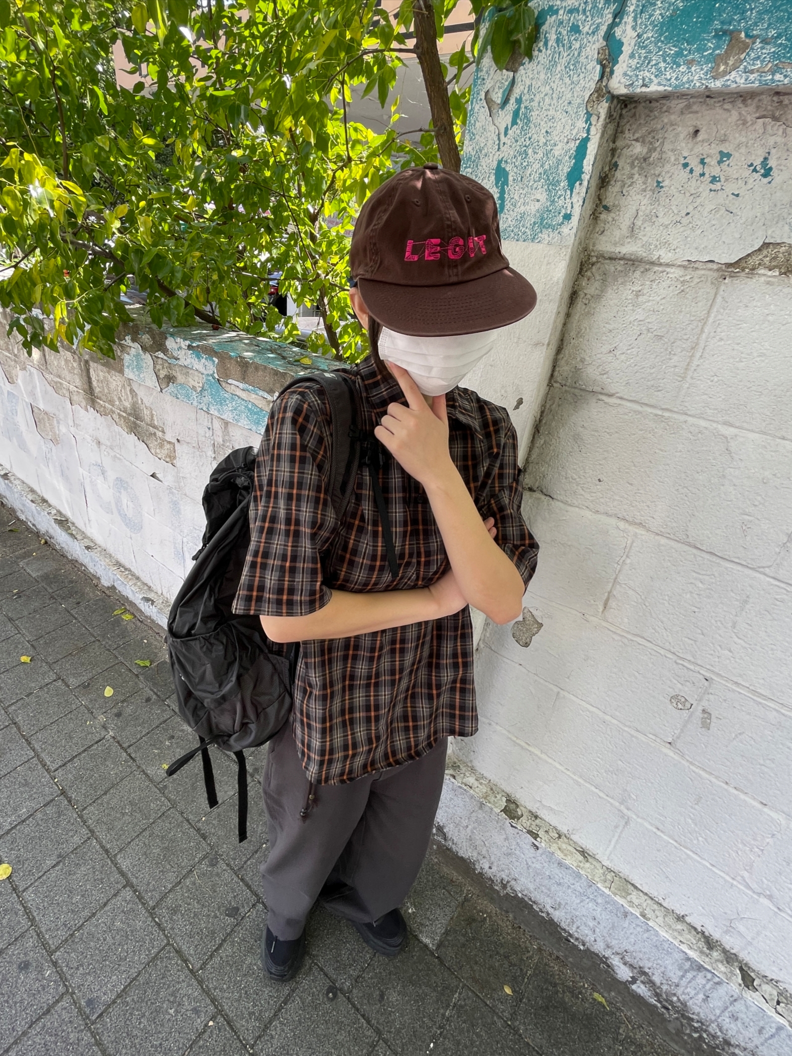 Safarispot Pocket Check Half Shirts Brown, Hoka Bondi 8 Black - Wide 착용 스타일 - 1