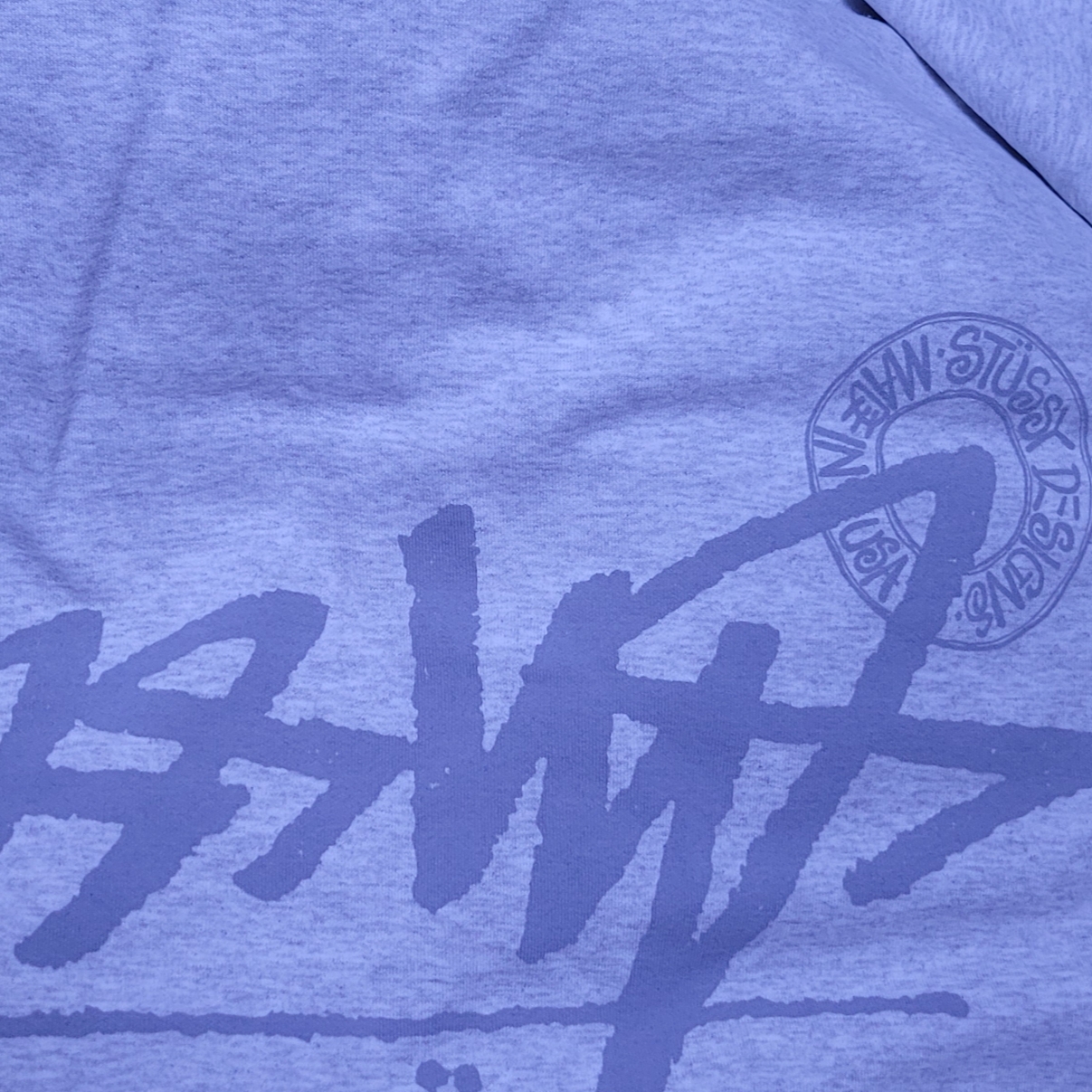 Stussy Buana Stock Zip Hoodie Ash Heather 착용 스타일