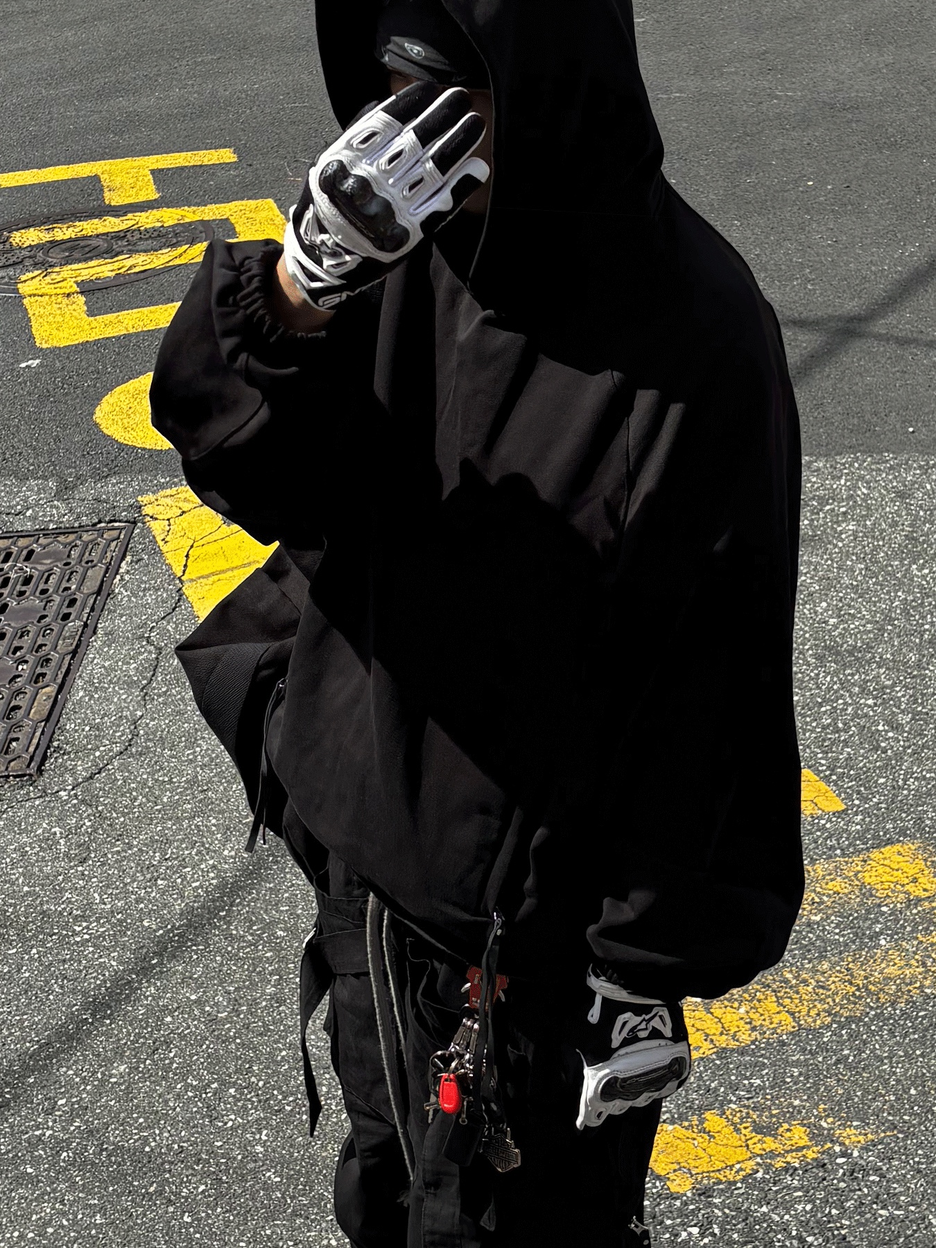 Nike Air Force 1 '07 Low White, Wapworks Wide Safety Cargo Pants Black 착용 스타일 - 4