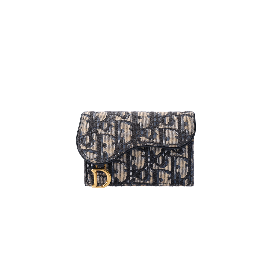 Dior Saddle Bloom Card Wallet Blue Oblique Jacquard 상세 이미지 1