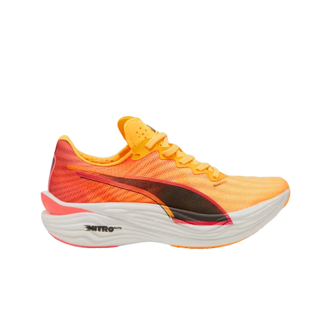 (W) 푸마 디비에이트 나이트로 엘리트 3 선 스트림 선셋 글로우((W) Puma Deviate Nitro Elite 3 Sun Stream Sunset Glow)