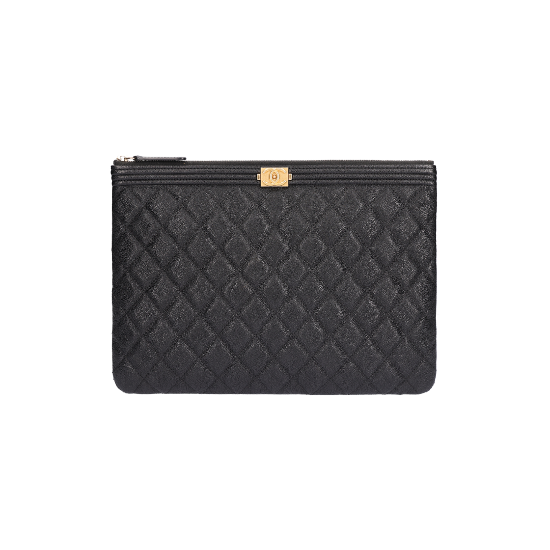 Chanel Boy Clutch Bag Medium Black 상세 이미지 1