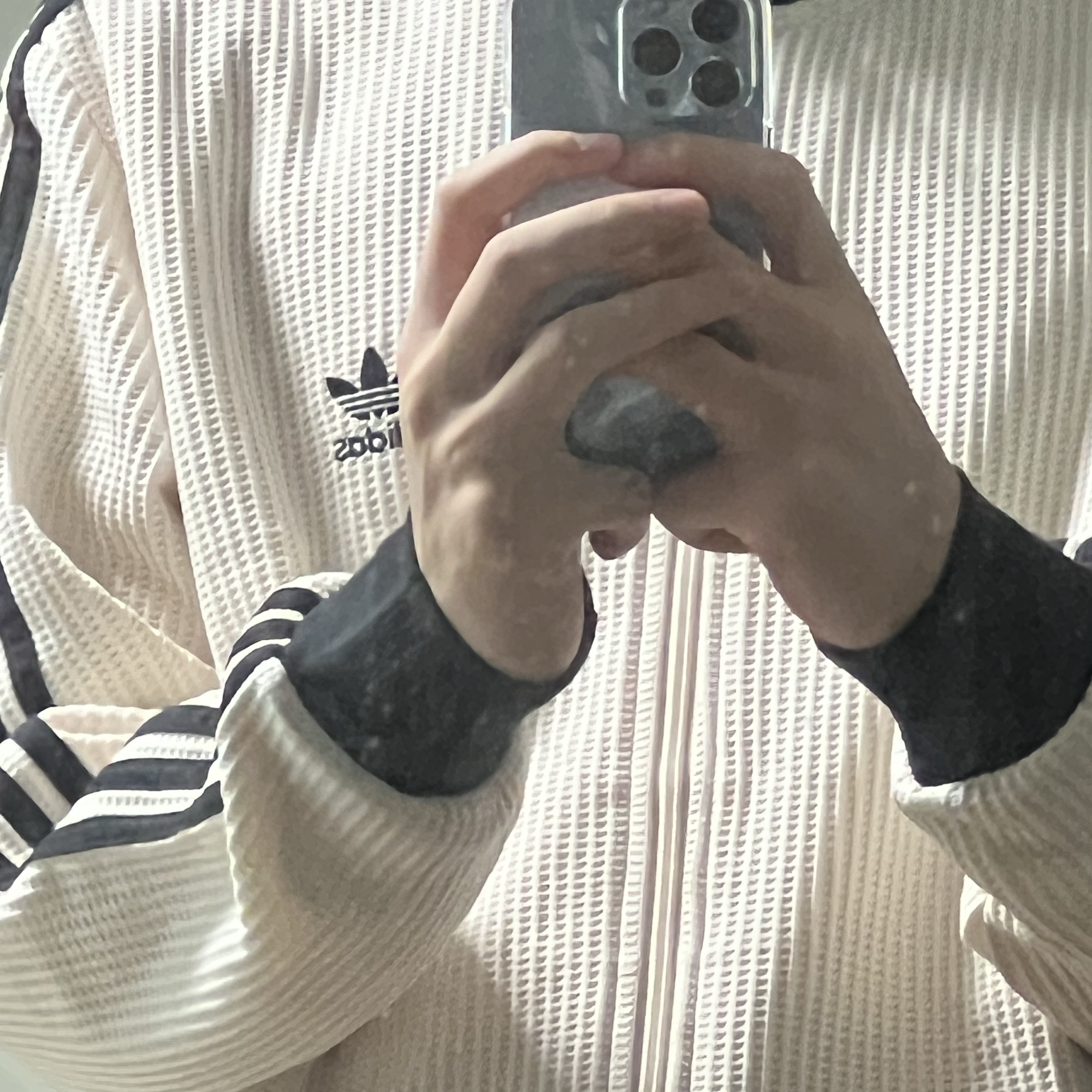 Adidas Waffle Beckenbauer Track Top Wonder White - KR Sizing 착용 스타일