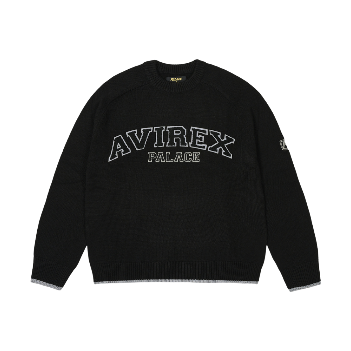 Palace Avirex Knit Black - 24FW 상세 이미지 1