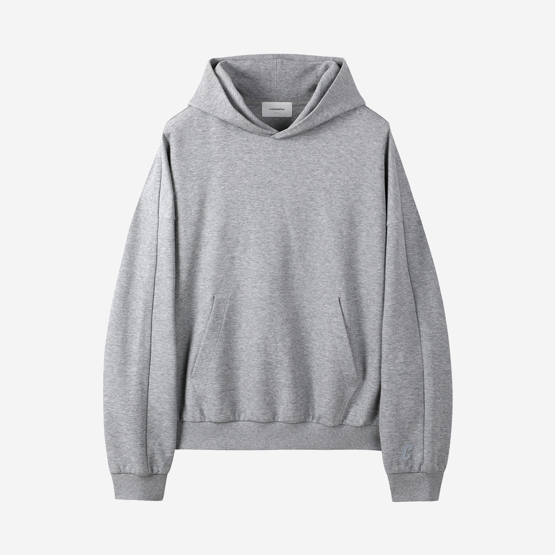 커스텀멜로우 릴렉스드 멜란지 후디 멜란지 그레이