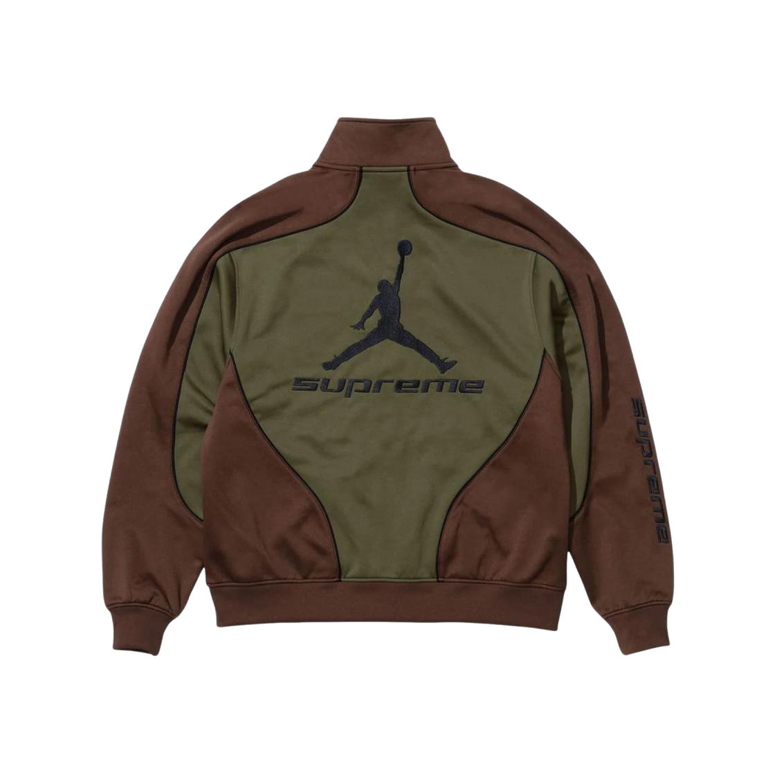 Supreme x Jordan Tricot Track Jacket Olive - 24FW 상세 이미지 1