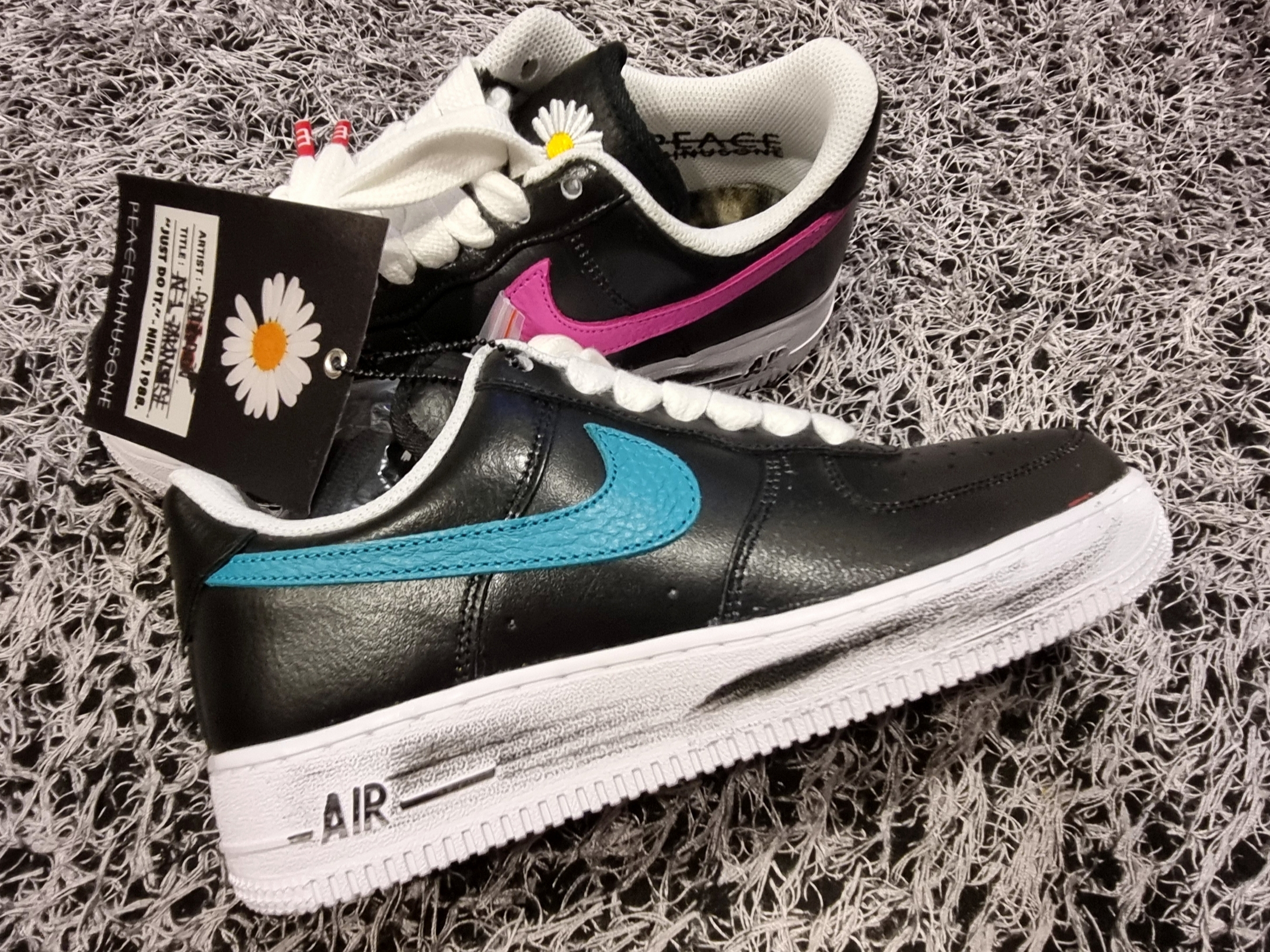 Nike x Peaceminusone Air Force 1 Low Para-Noise 3.0 Black and Multicolor 착용 스타일 - 2