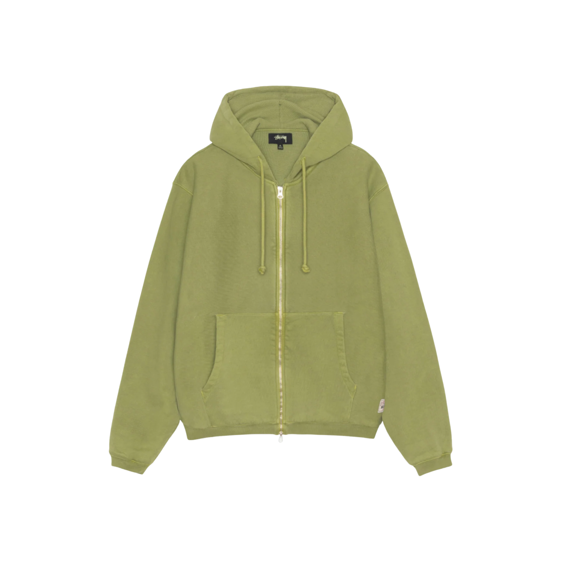 Stussy Waffle Lined Zip Hoodie Green 상세 이미지 1