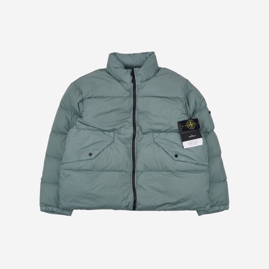 Stone Island 40623 Garment Dyed Crinkle Reps Recycled Nylon Down Jacket Sage Green - 23FW