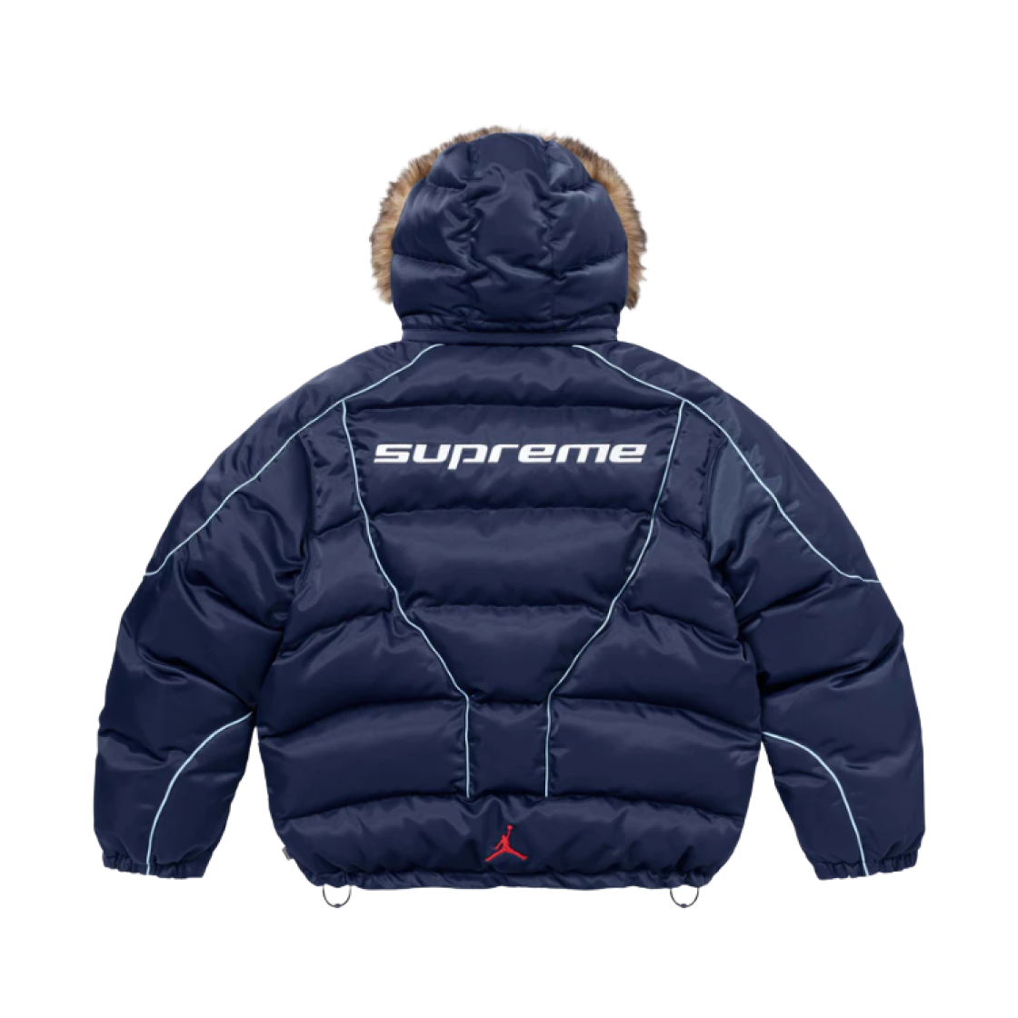 Supreme x Jordan Puffer Jacket Navy - 24FW 상세 이미지 1